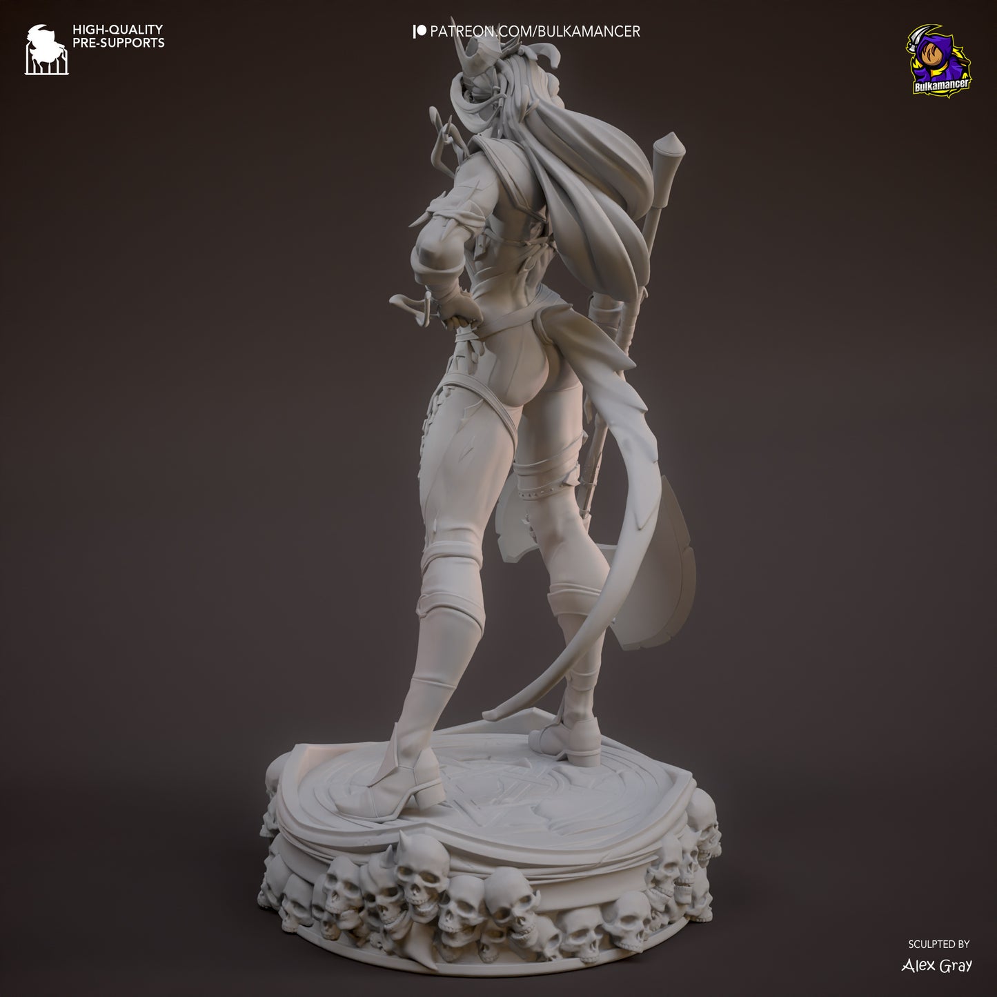 Karlach | 11.5-Inch Resin Model Kit | BG3 Baldur's Gate Tiefling Warrior