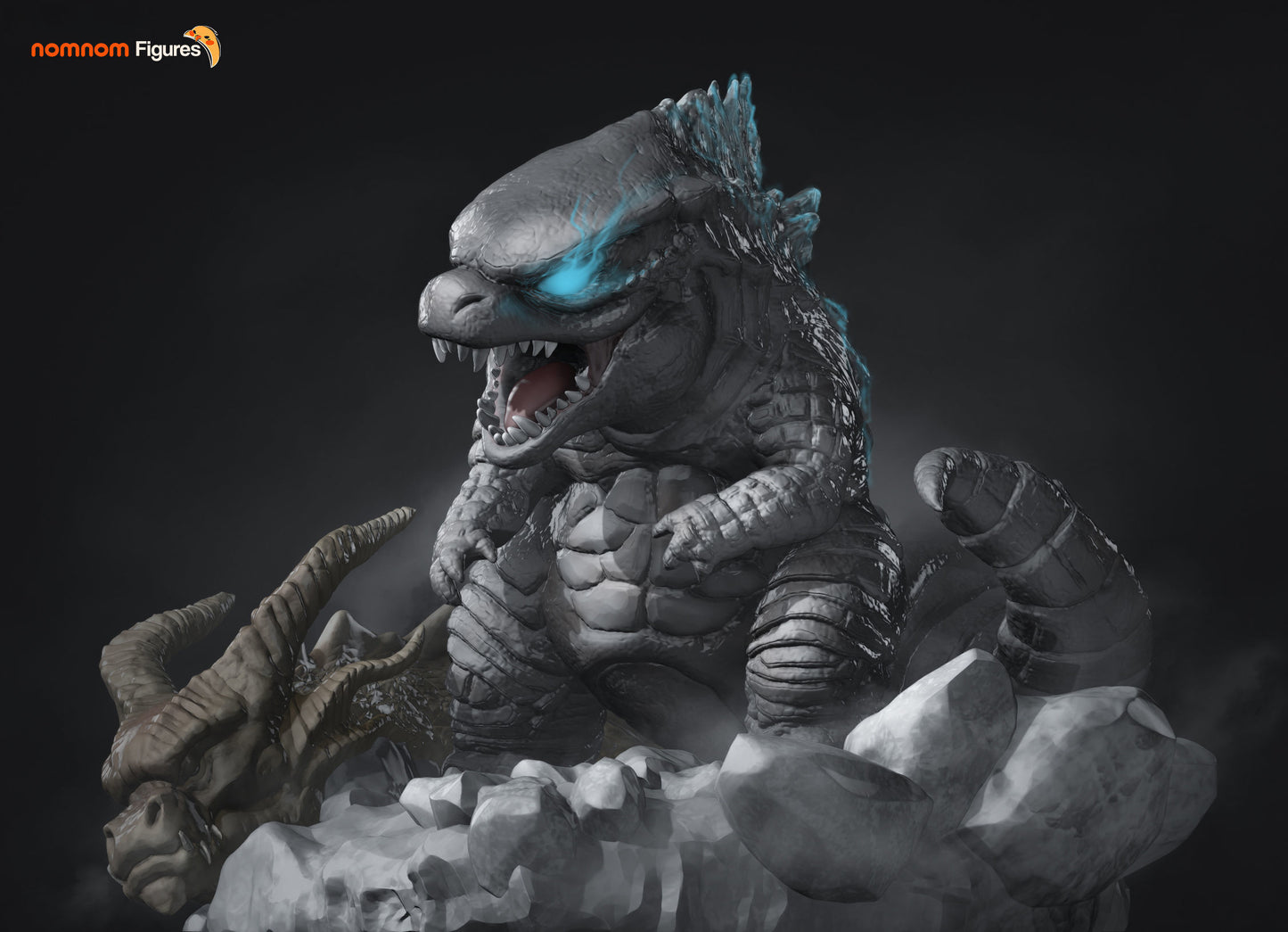 Chibi King Kong vs. Godzilla | 4-Inch  Resin Model Kit | DIY Chibi Kaiju Face-Off