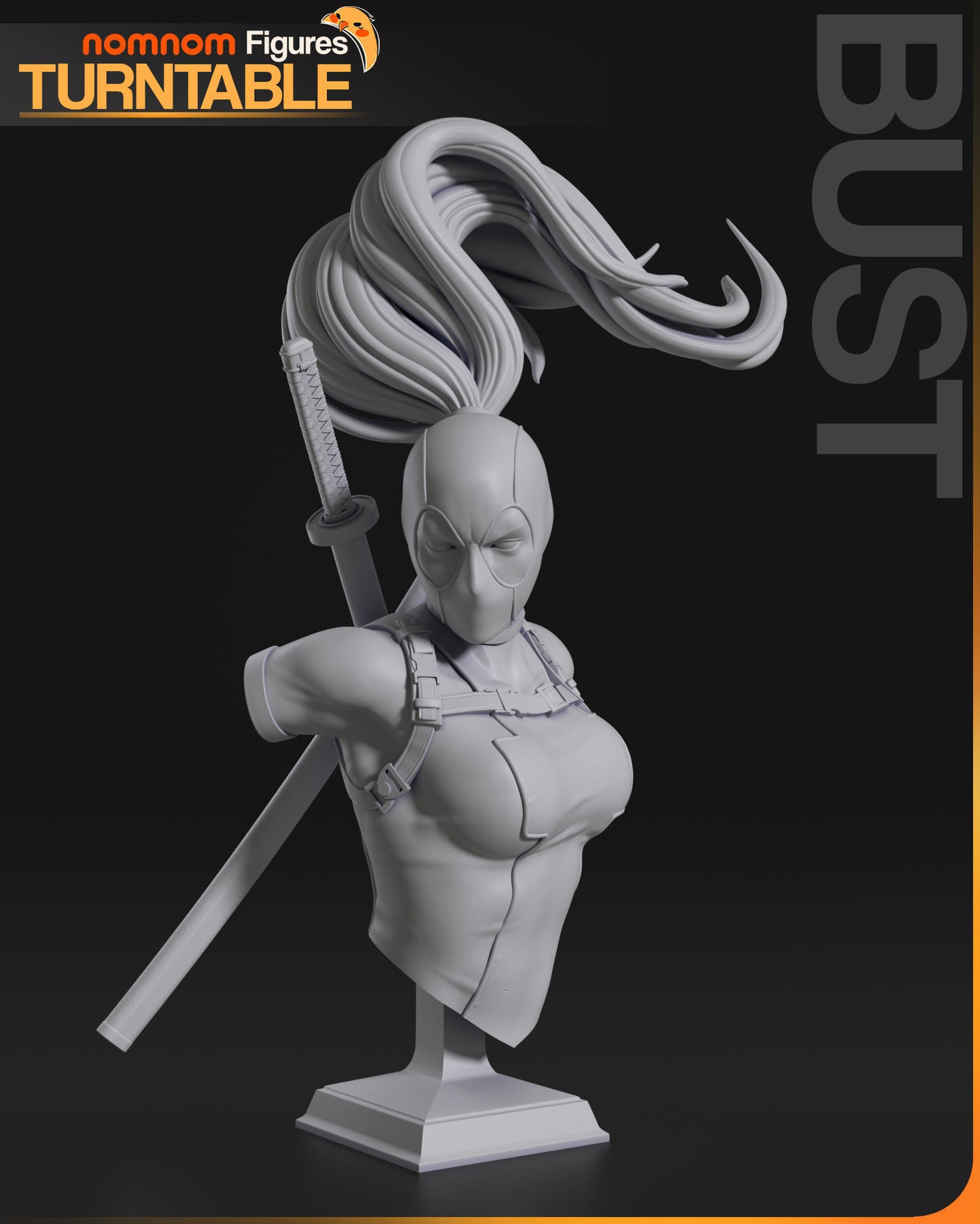 Lady Deadpool | Resin Model or Bust Kit | DIY Deadpool Universe Mercenary