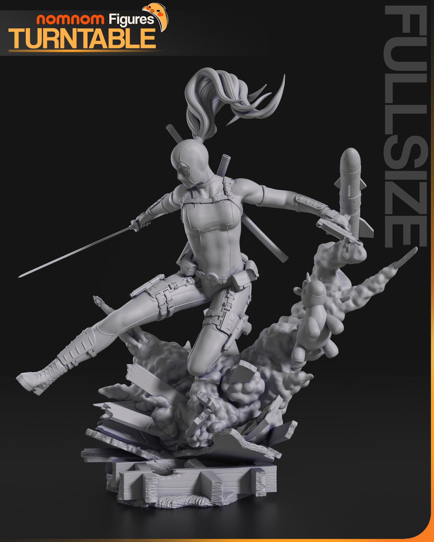 Lady Deadpool | Resin Model or Bust Kit | DIY Deadpool Universe Mercenary
