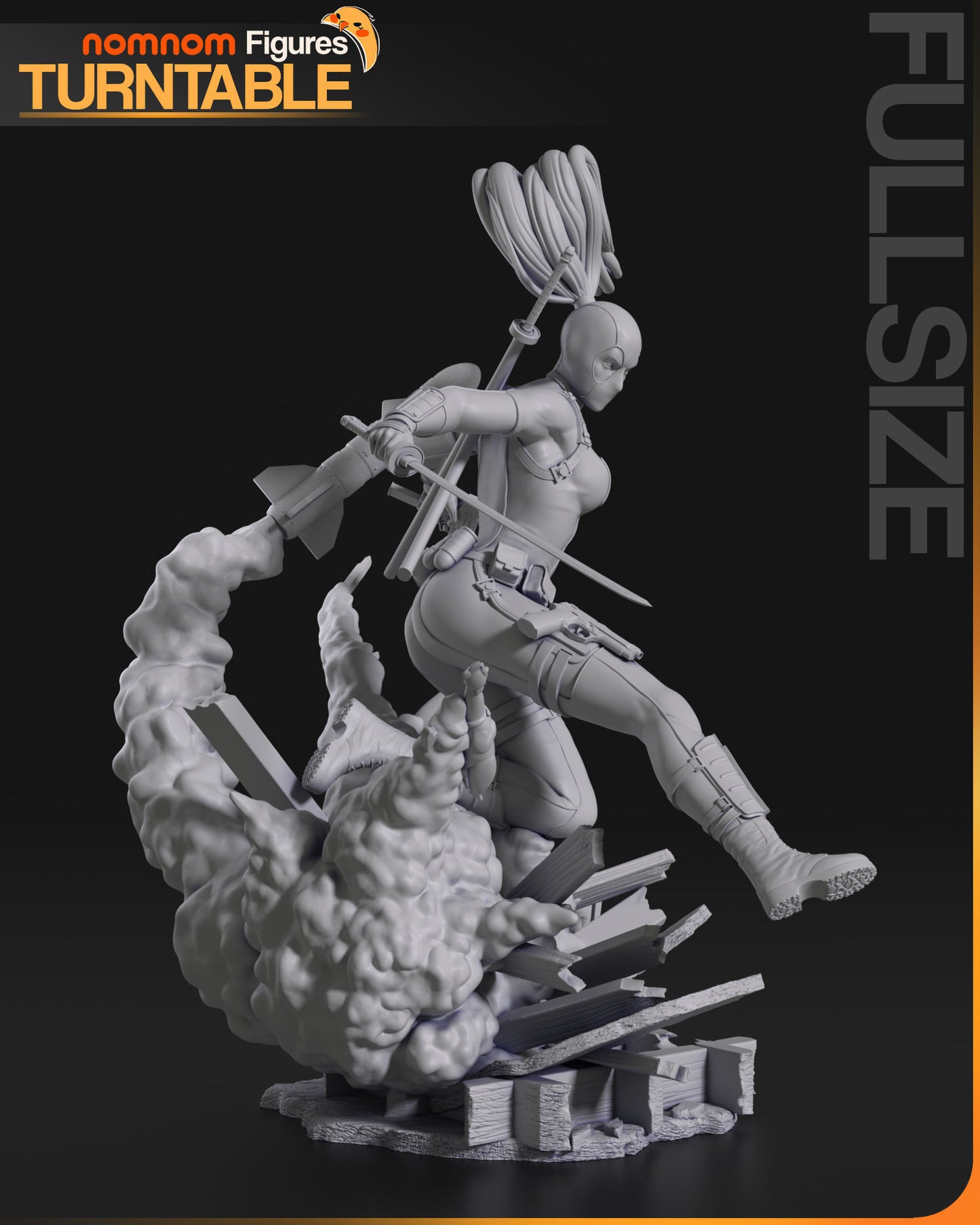 Lady Deadpool | Resin Model or Bust Kit | DIY Deadpool Universe Mercenary