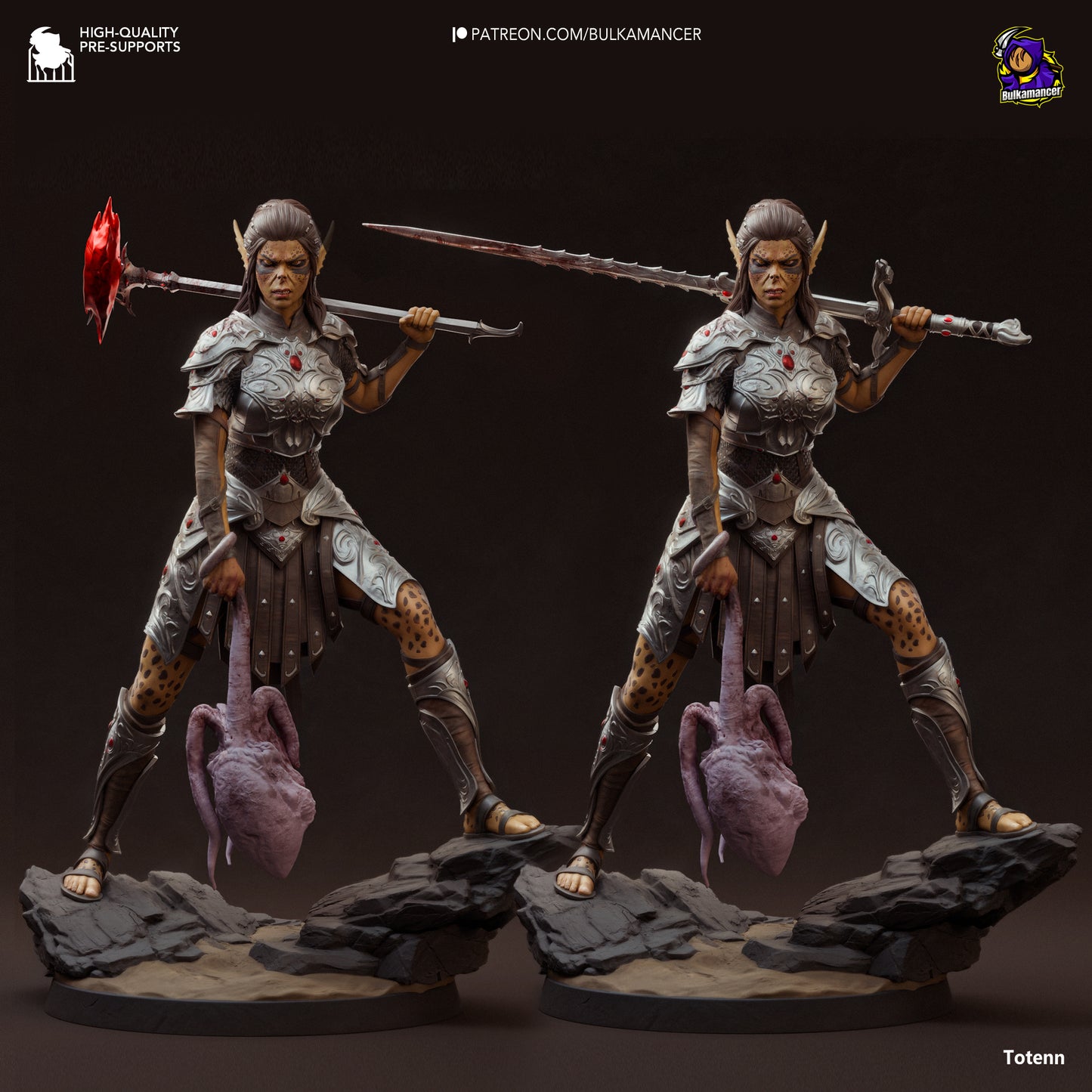 Lae'zel | 11-Inch Resin Model Kit | BG3 Baldur's Gate Githyanki Warrior