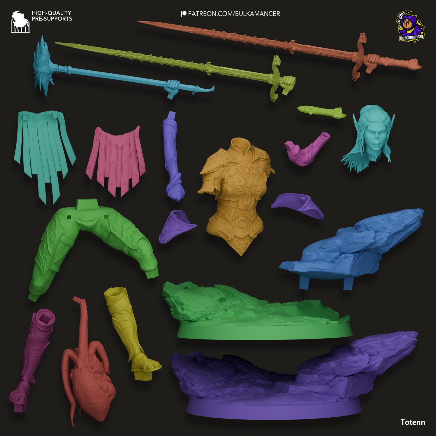 Lae'zel | 11-Inch Resin Model Kit | BG3 Baldur's Gate Githyanki Warrior