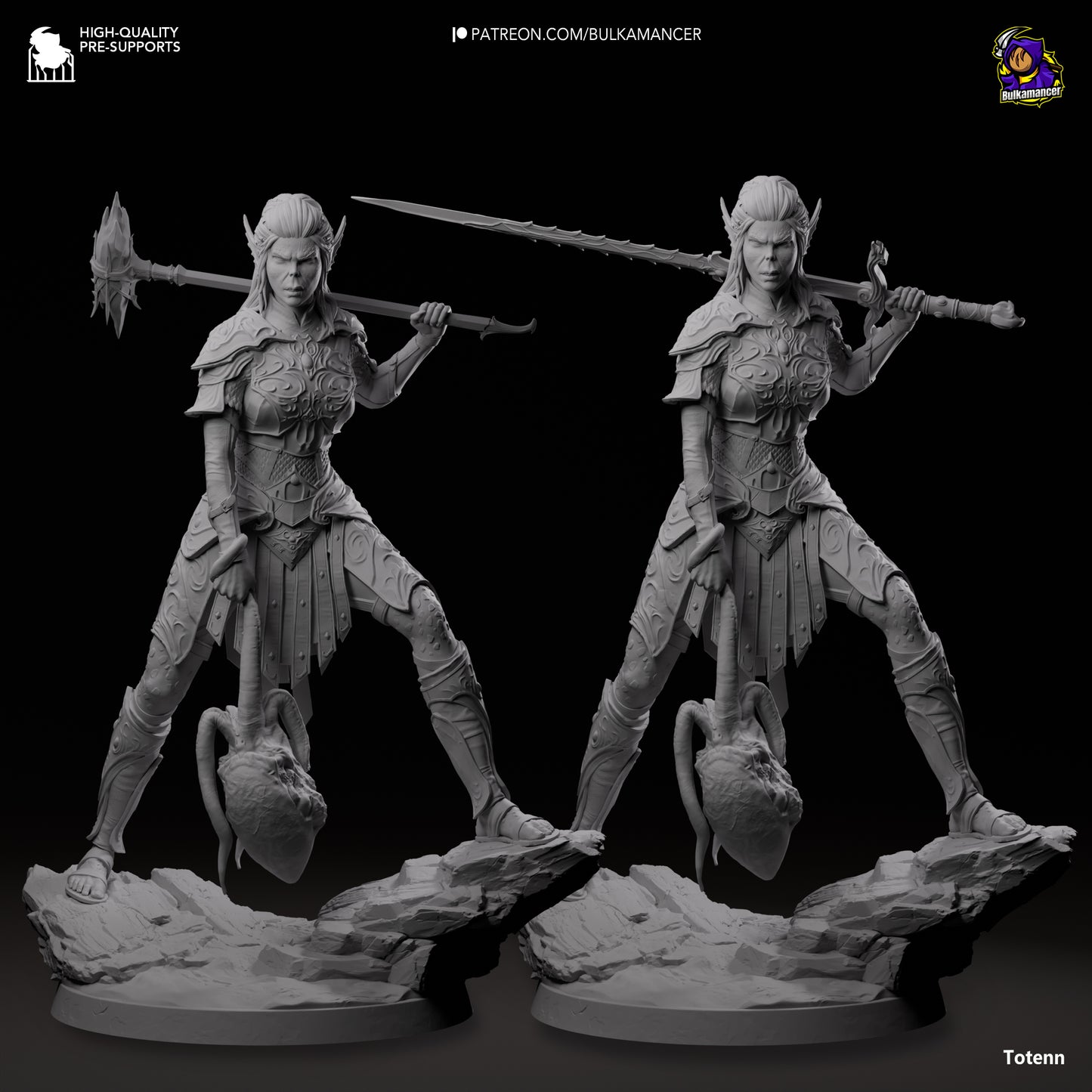 Lae'zel | 11-Inch Resin Model Kit | BG3 Baldur's Gate Githyanki Warrior