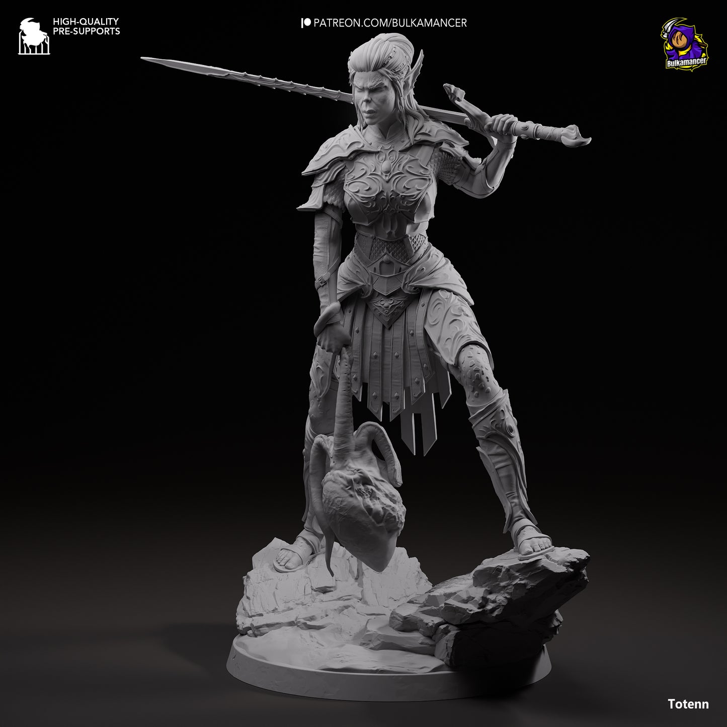 Lae'zel | 11-Inch Resin Model Kit | BG3 Baldur's Gate Githyanki Warrior