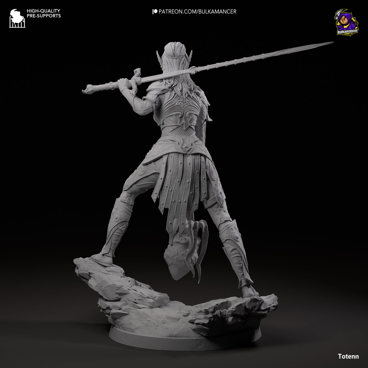 Lae'zel | 11-Inch Resin Model Kit | BG3 Baldur's Gate Githyanki Warrior