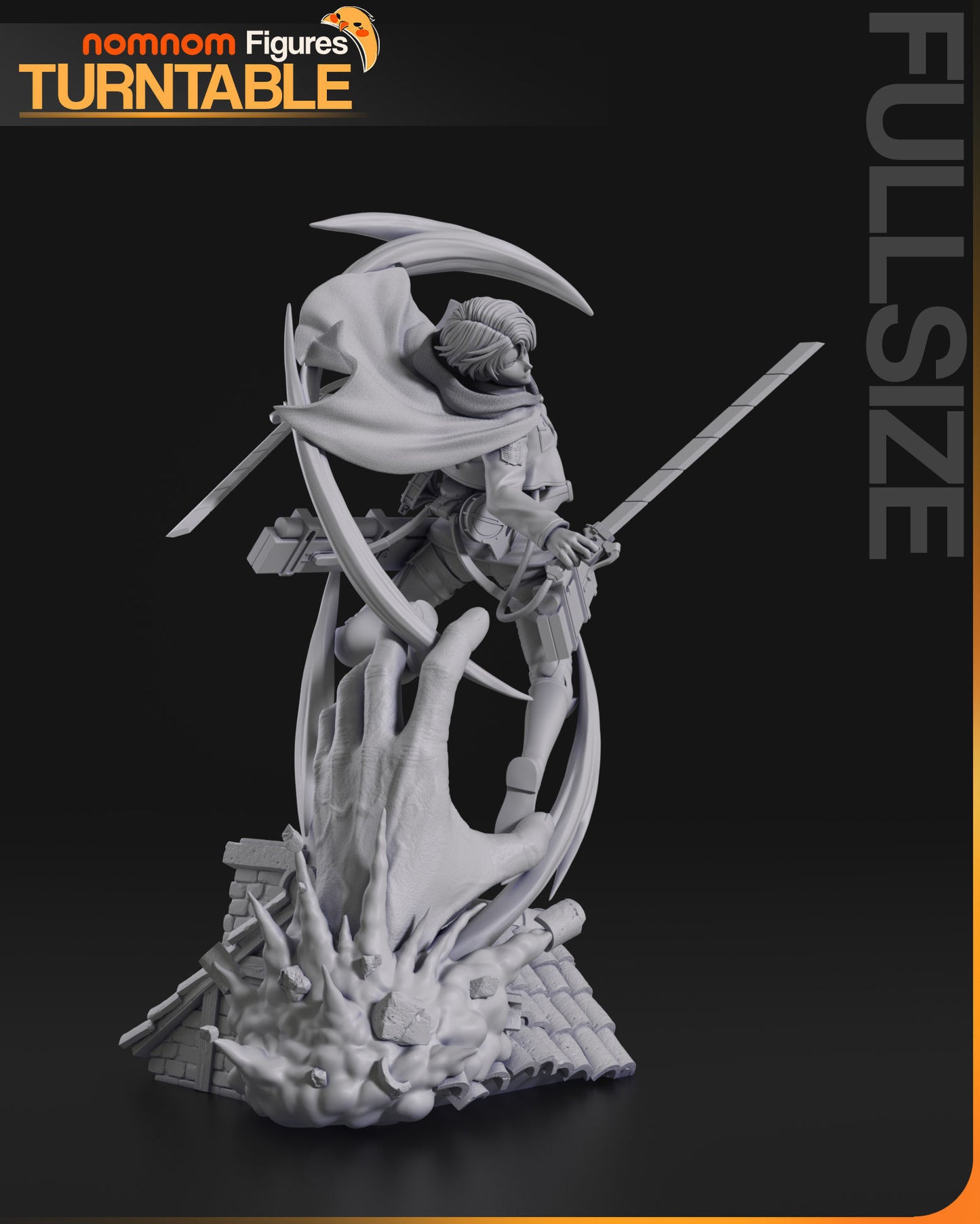 Levi Ackerman | Resin Model or Bust Kit | DIY Attack on Titan Soldier