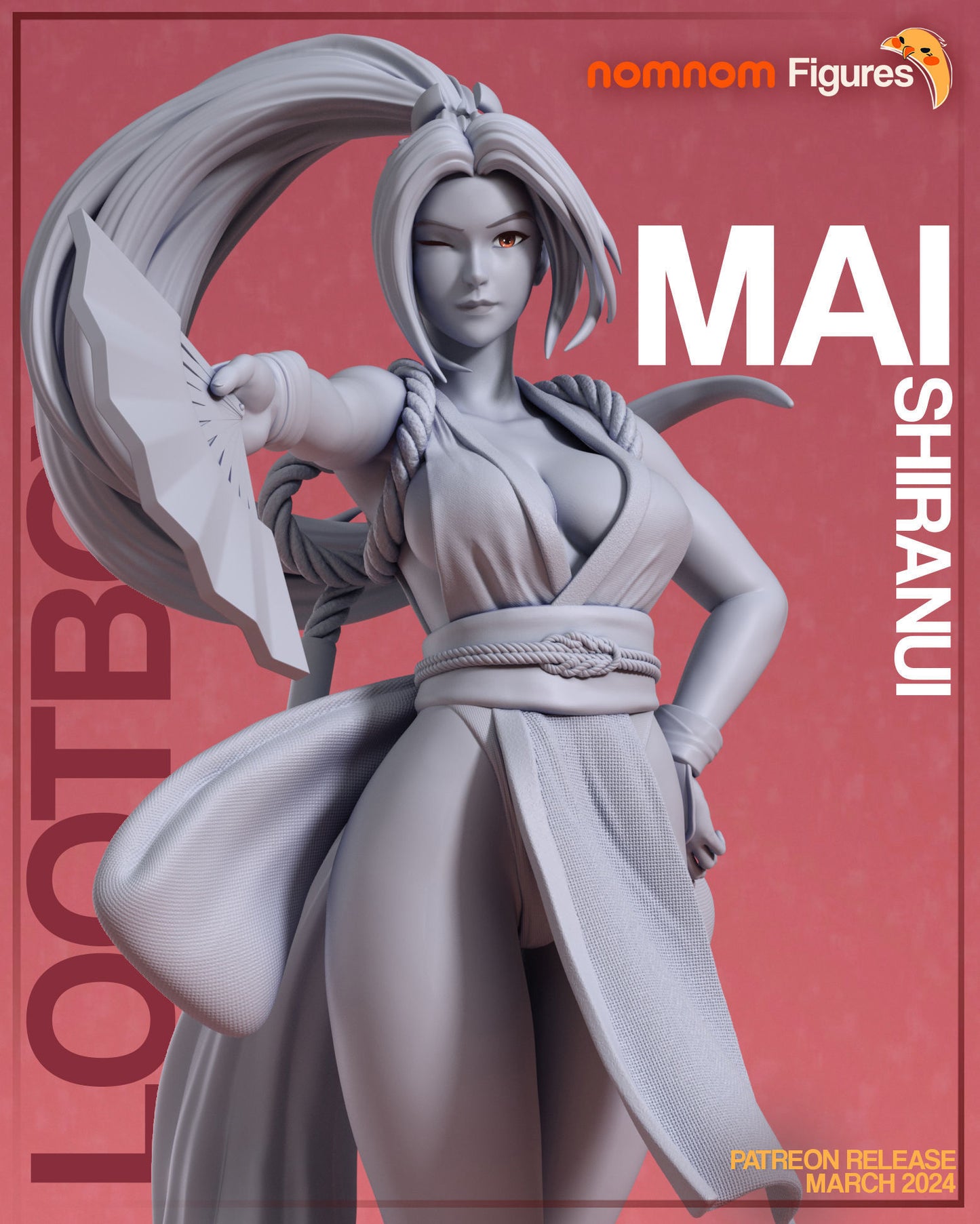 Mai Shiranui | 7.5-Inch Resin Model Kit | DIY King of Fighters Ninja Fighter
