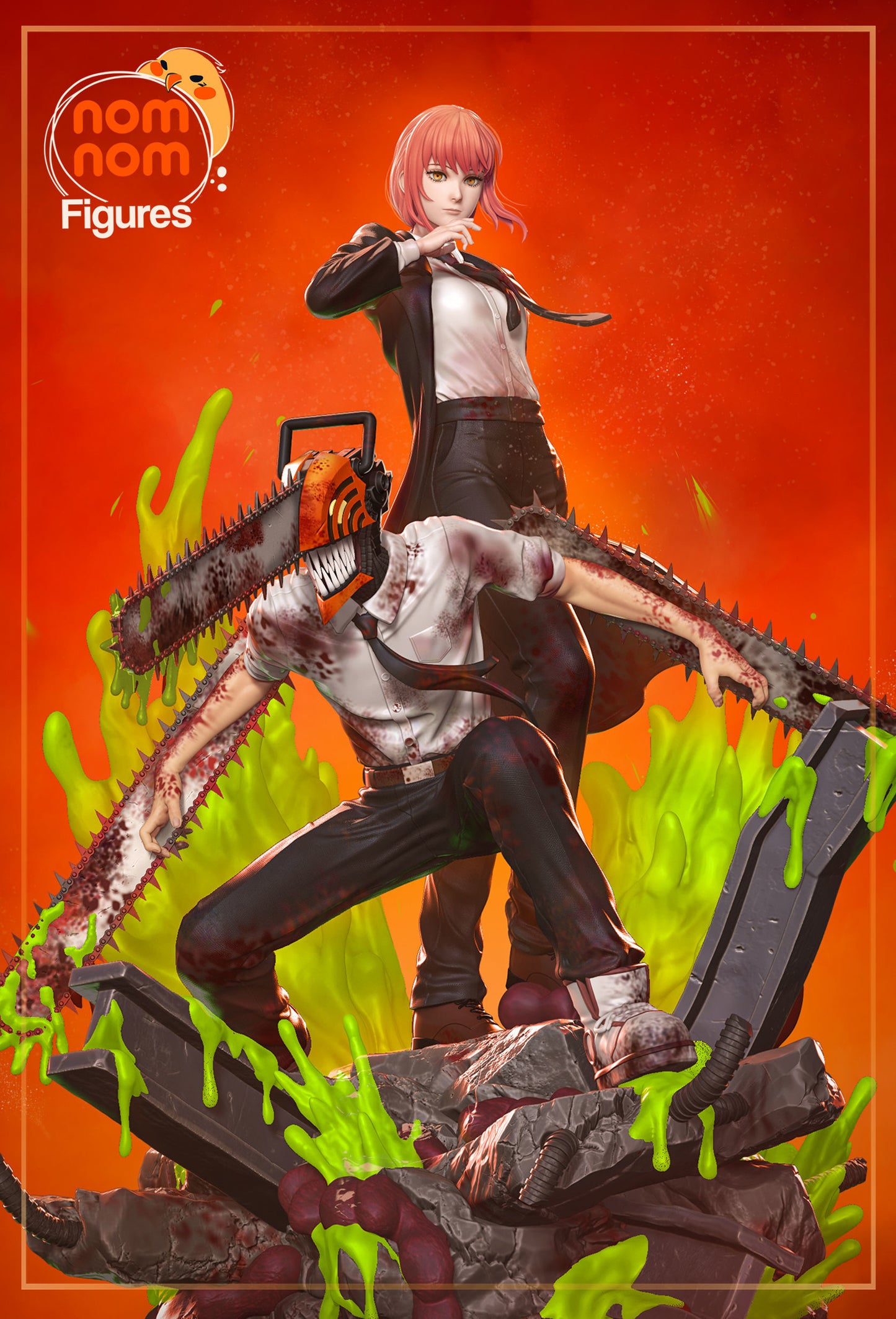 Makima and Denji | Resin Model or Bust Kit | DIY Chainsaw Man Power Duo