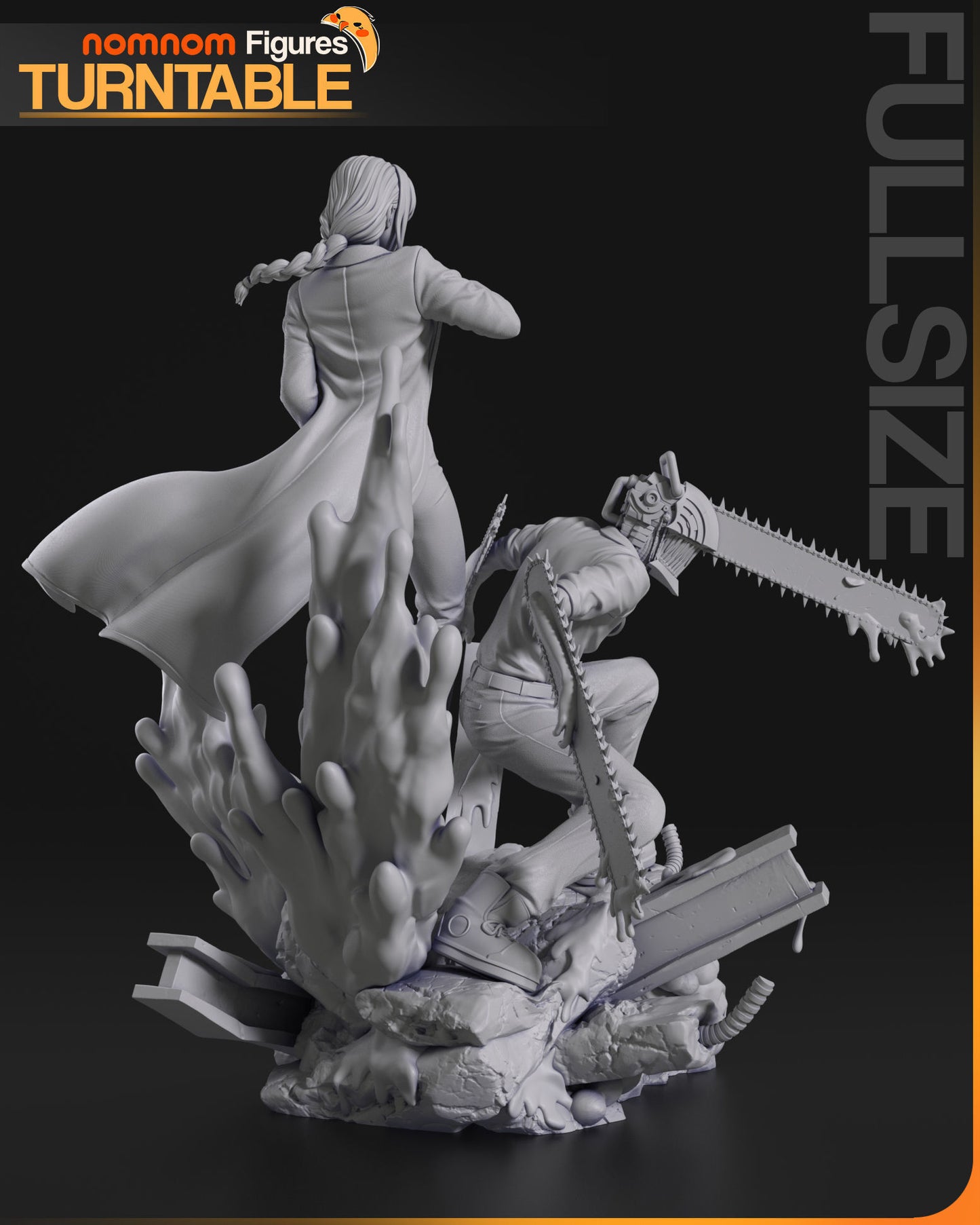 Makima and Denji | Resin Model or Bust Kit | DIY Chainsaw Man Power Duo