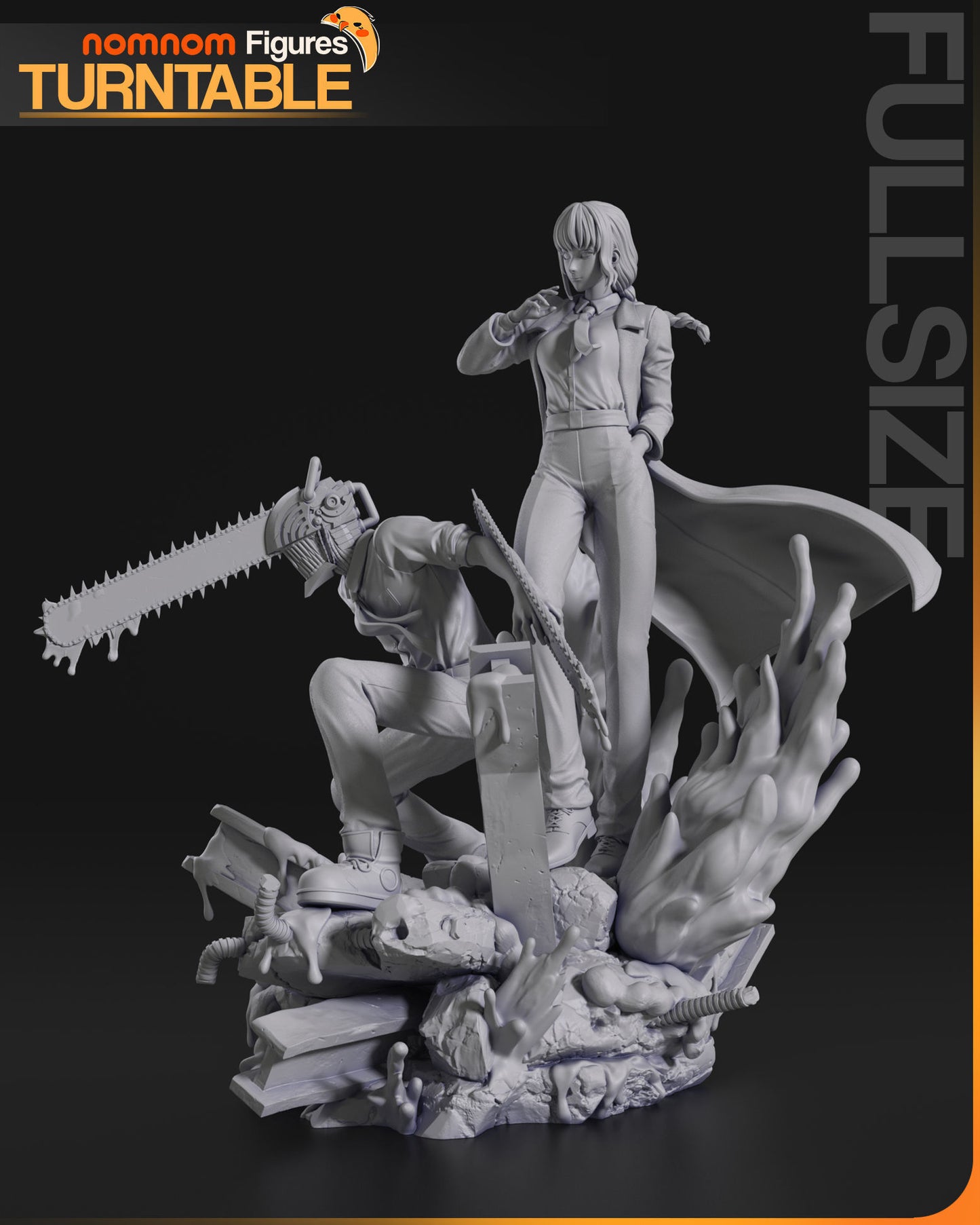 Makima and Denji | Resin Model or Bust Kit | DIY Chainsaw Man Power Duo