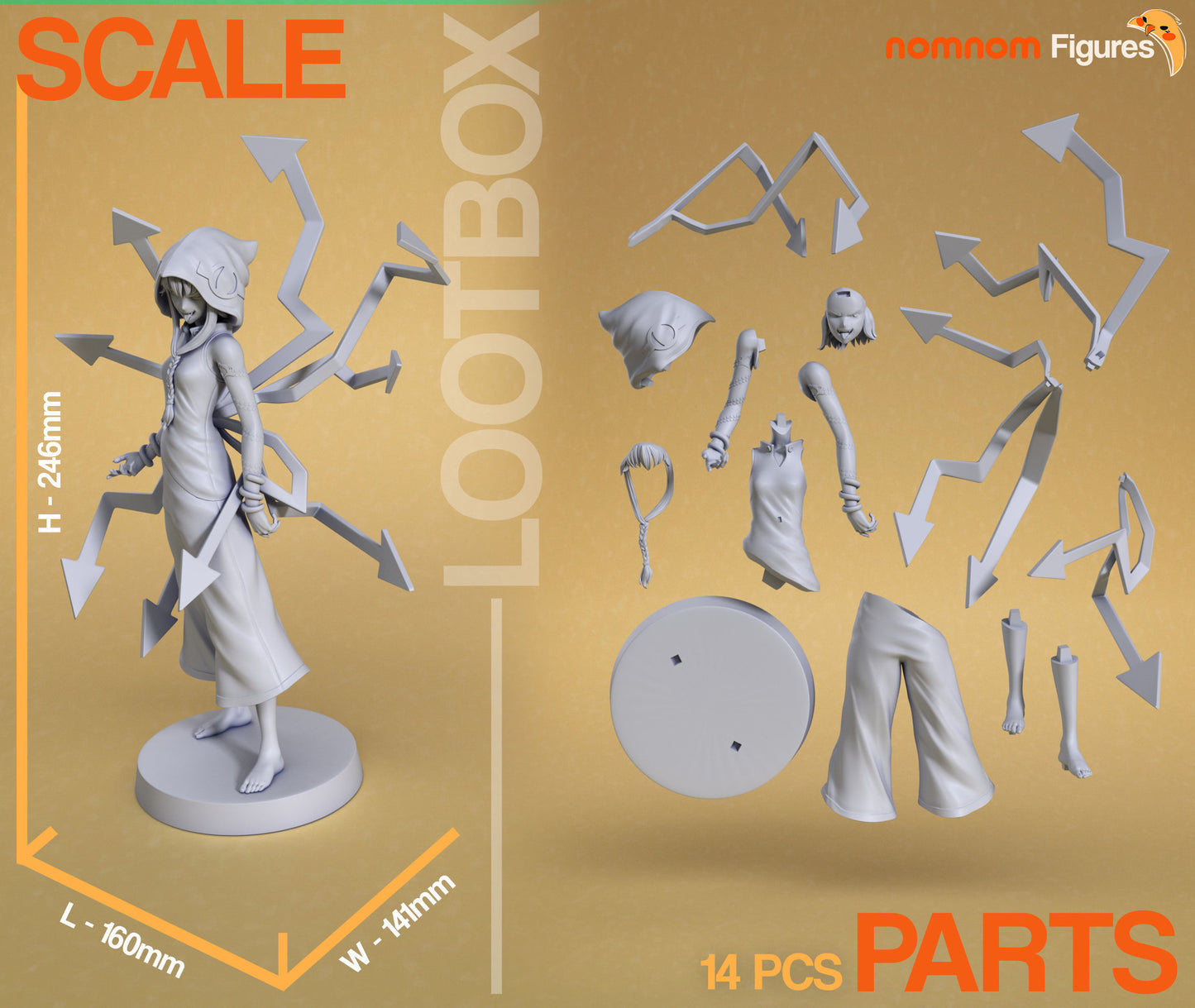 Medusa Gorgon | 9.5-Inch Resin Model Kit | DIY Soul Eater Witch