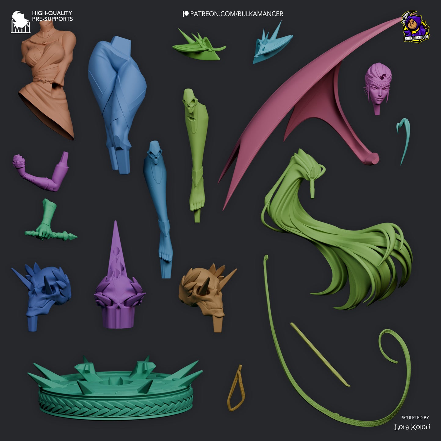 Megara | 13.5-Inch Resin Model Kit | DIY Hades Underworld Fury