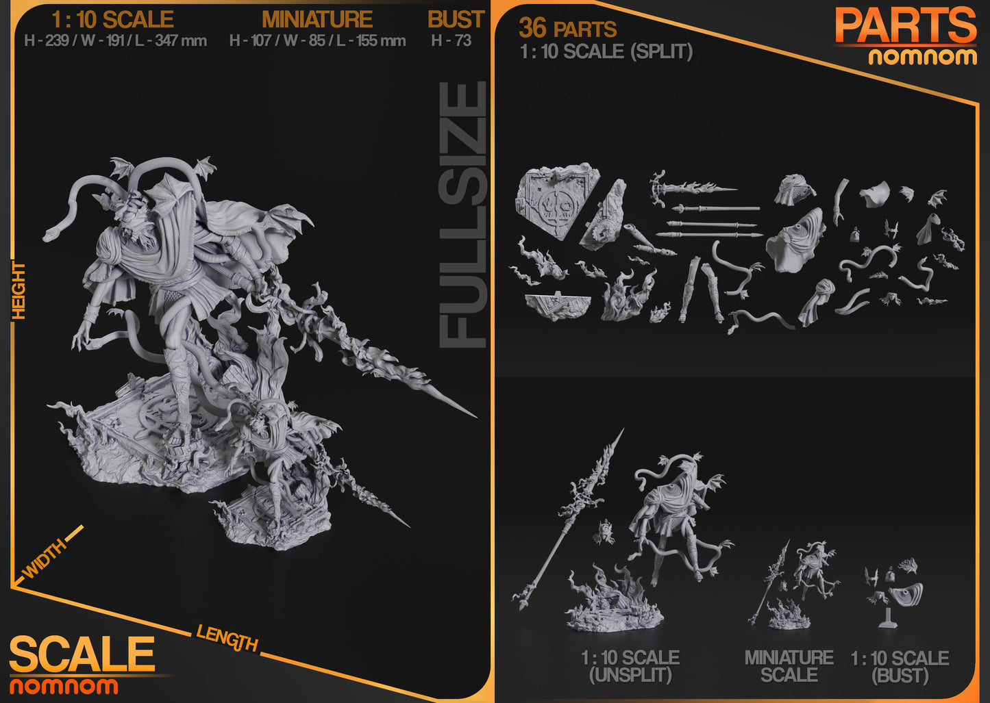 Messmer the Impaler | Resin Model or Bust Kit | DIY Elden Ring Fearsome Warrior
