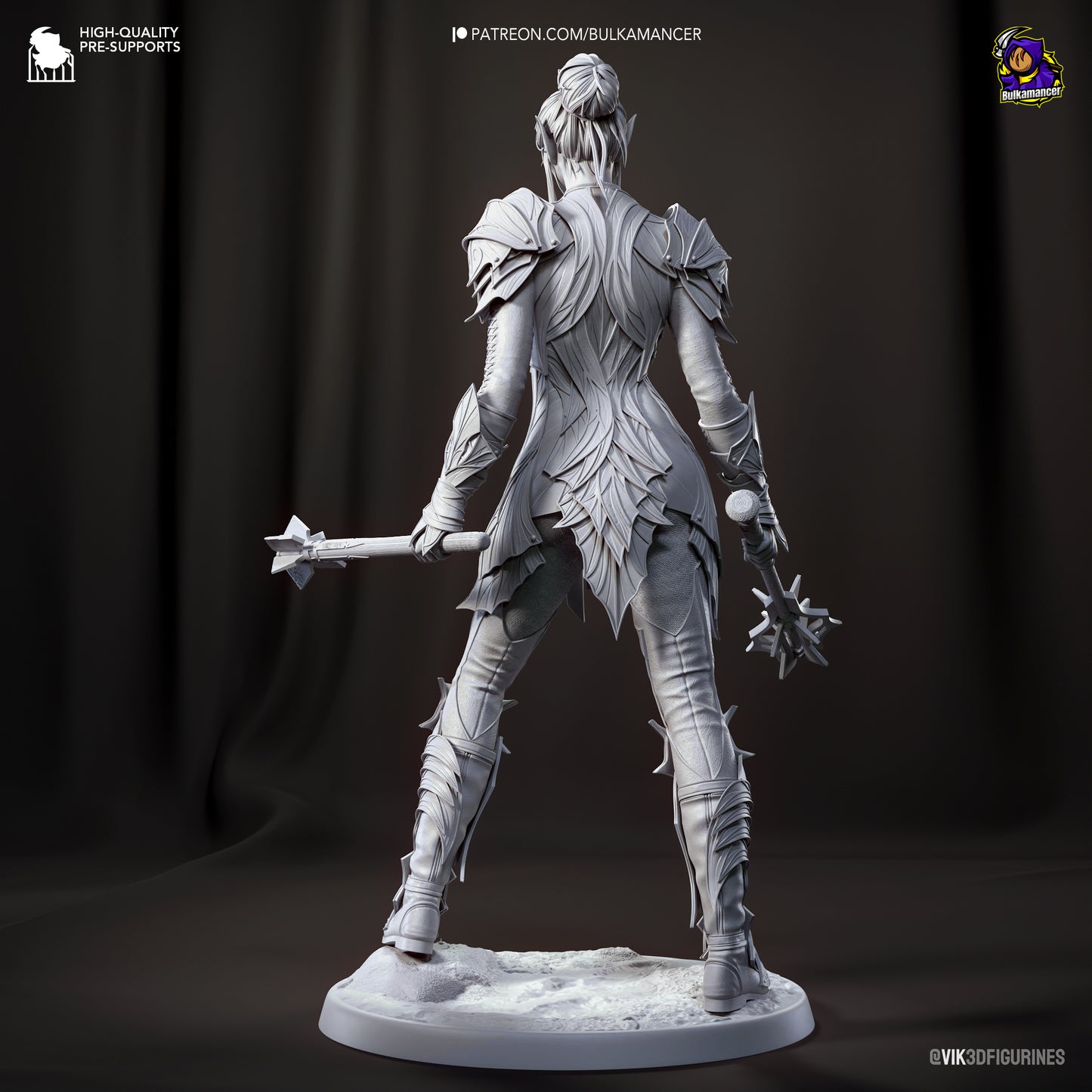 Minthara | Resin Model or Bust Kit | DIY Baldur's Gate 3 Drow Paladin