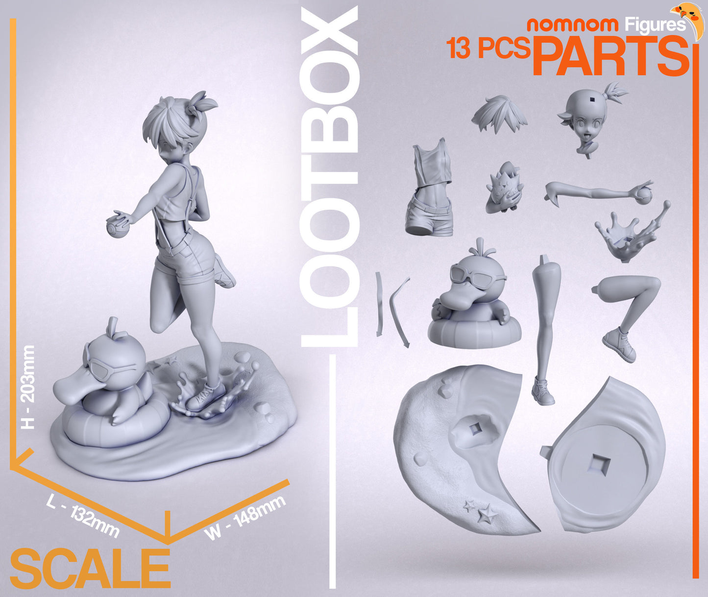 Misty | 8-Inch Resin Model Kit | DIY Pokémon Water-Type Trainer