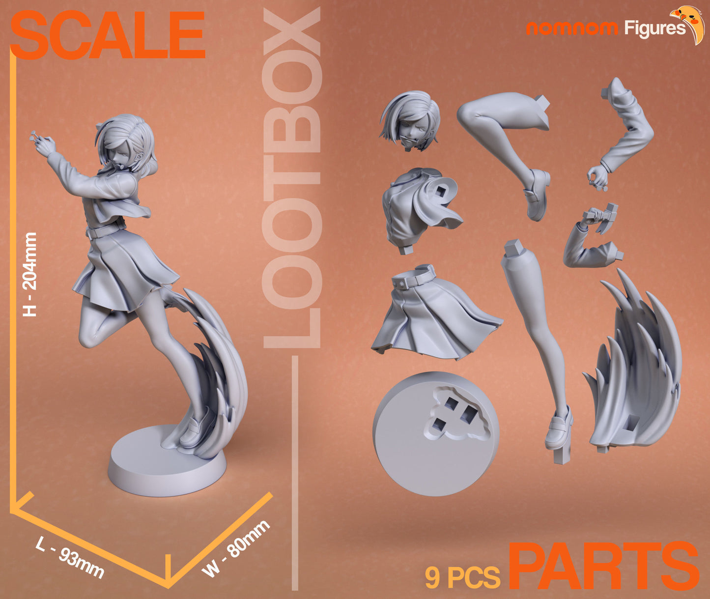 Nobara Kugisaki | 8-Inch Resin Model Kit | DIY Jujutsu Kaisen Sorcerer