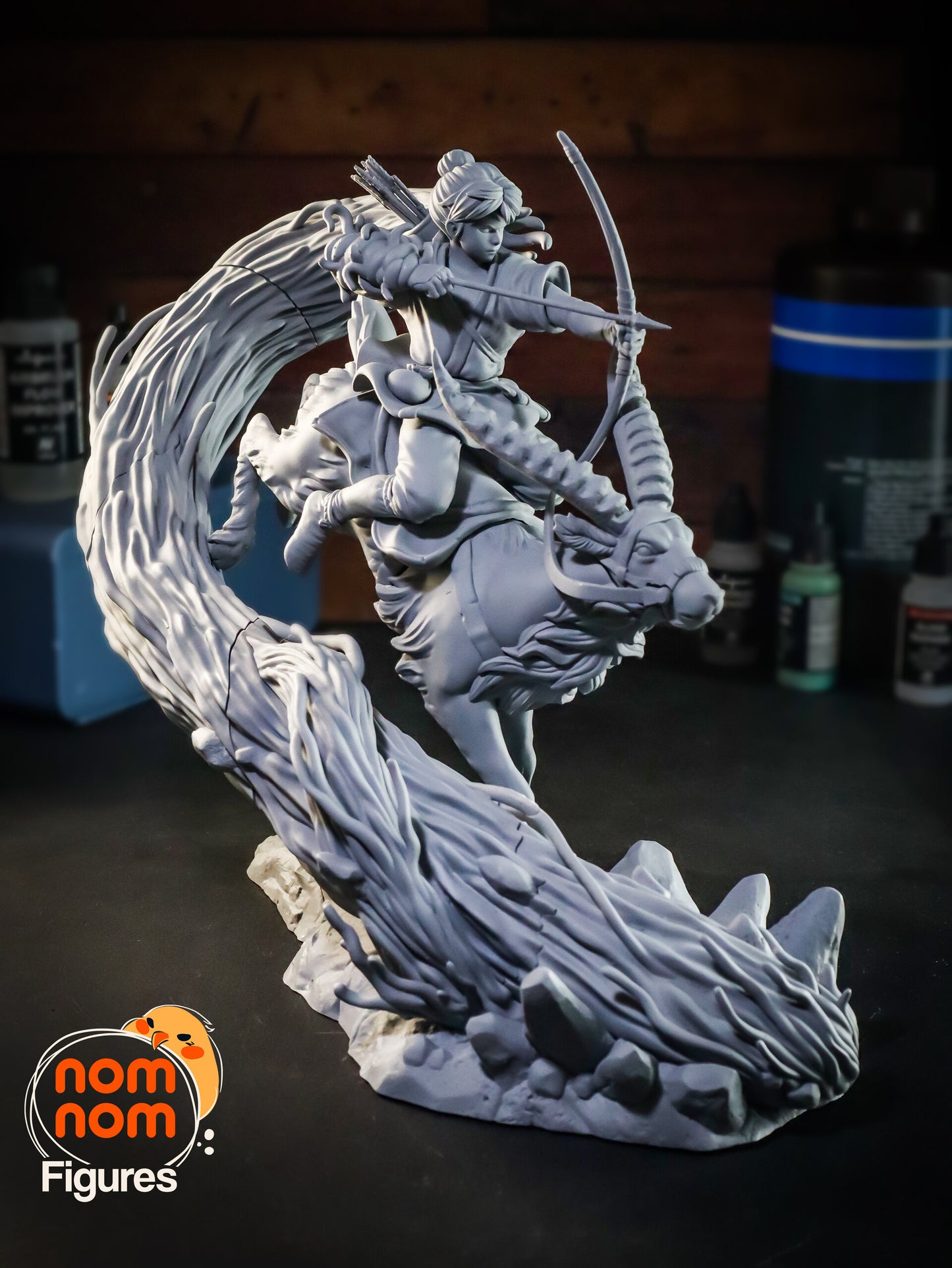 Ashitaka | 9.5-Inch Resin Model Kit | DIY Princess Mononoke Cursed Prince