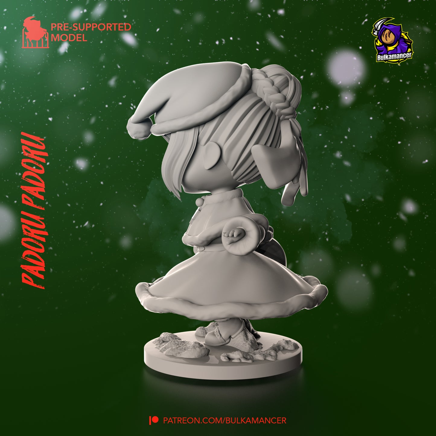 Chibi Padoru | 3-Inch Resin Model Kit | DIY Fate/Extra Christmas Cheer