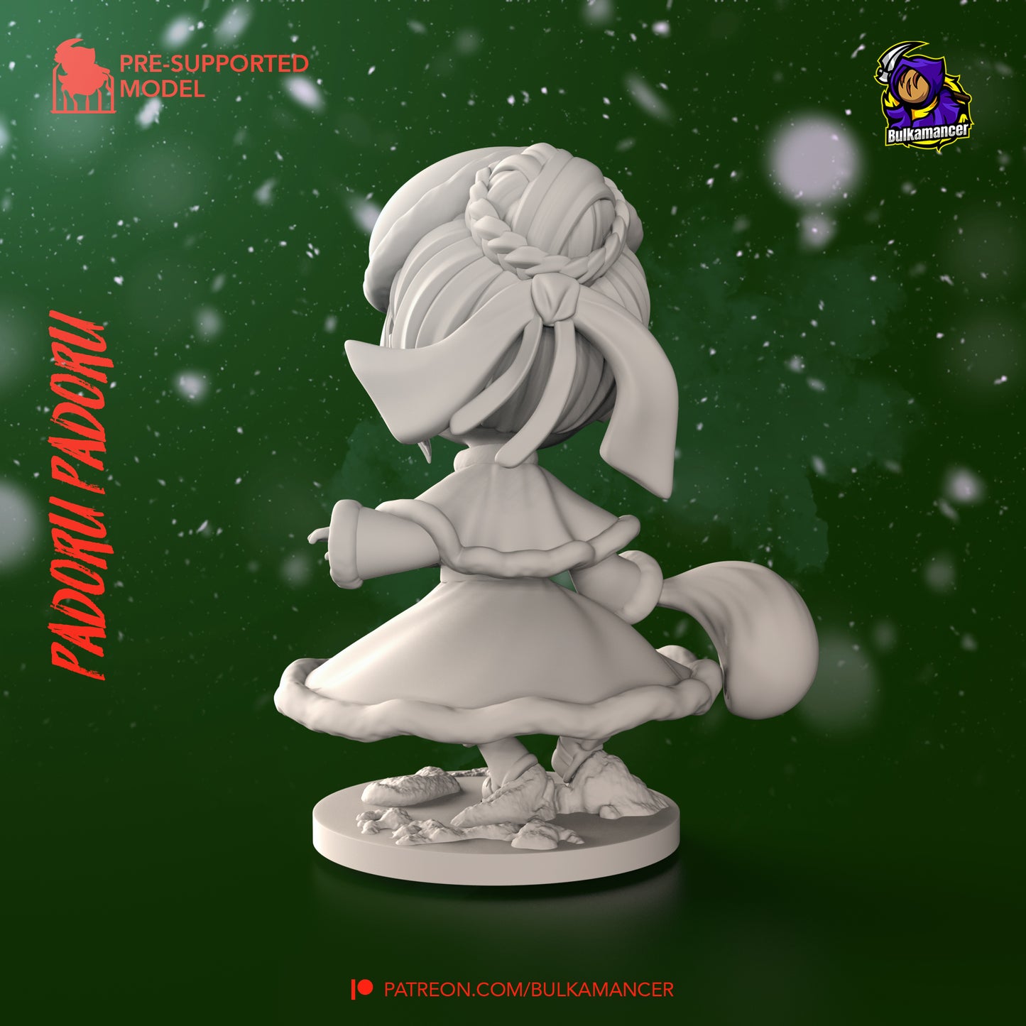 Chibi Padoru | 3-Inch Resin Model Kit | DIY Fate/Extra Christmas Cheer