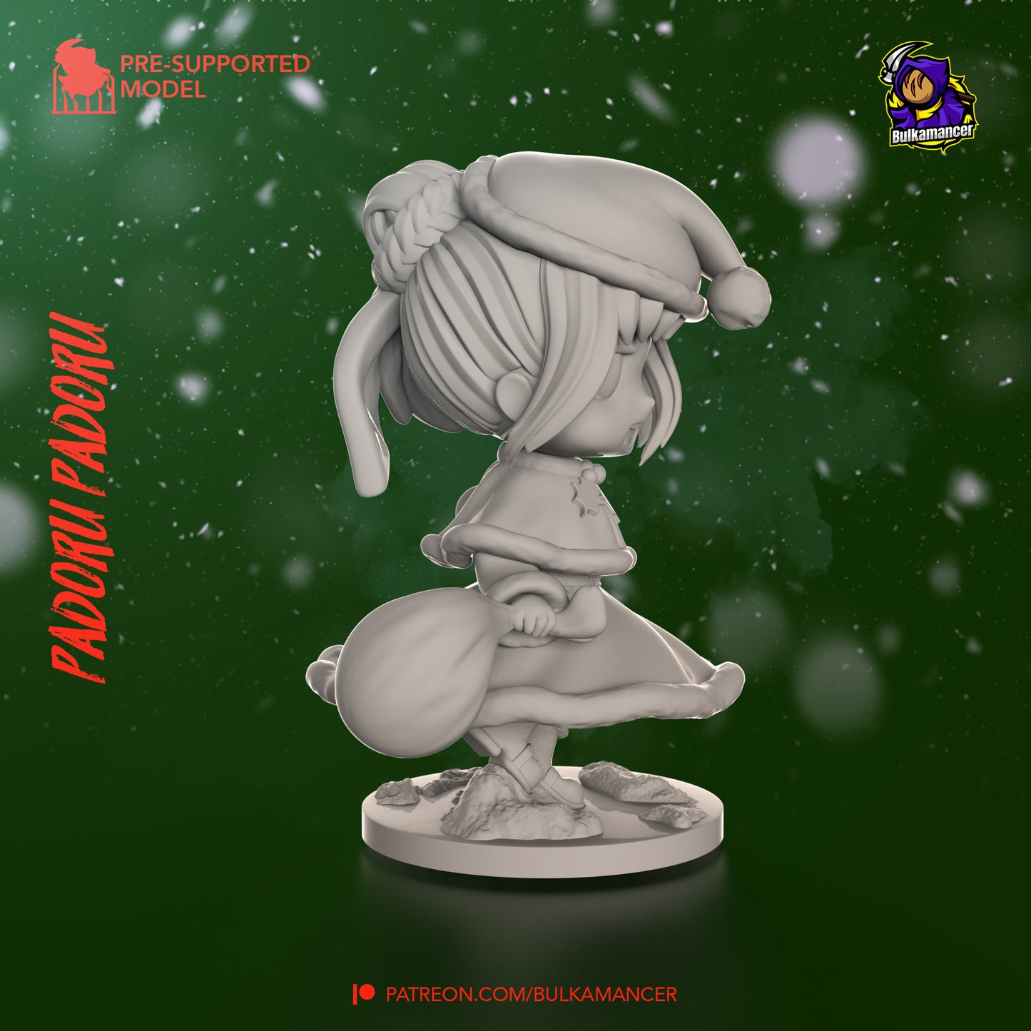 Chibi Padoru | 3-Inch Resin Model Kit | DIY Fate/Extra Christmas Cheer