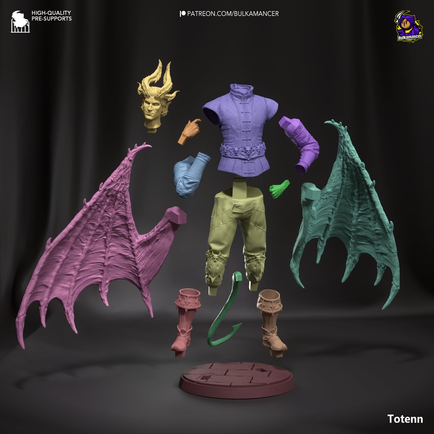 Raphael | Resin Model or Bust Kit | DIY Baldur's Gate 3 Cambion Devil
