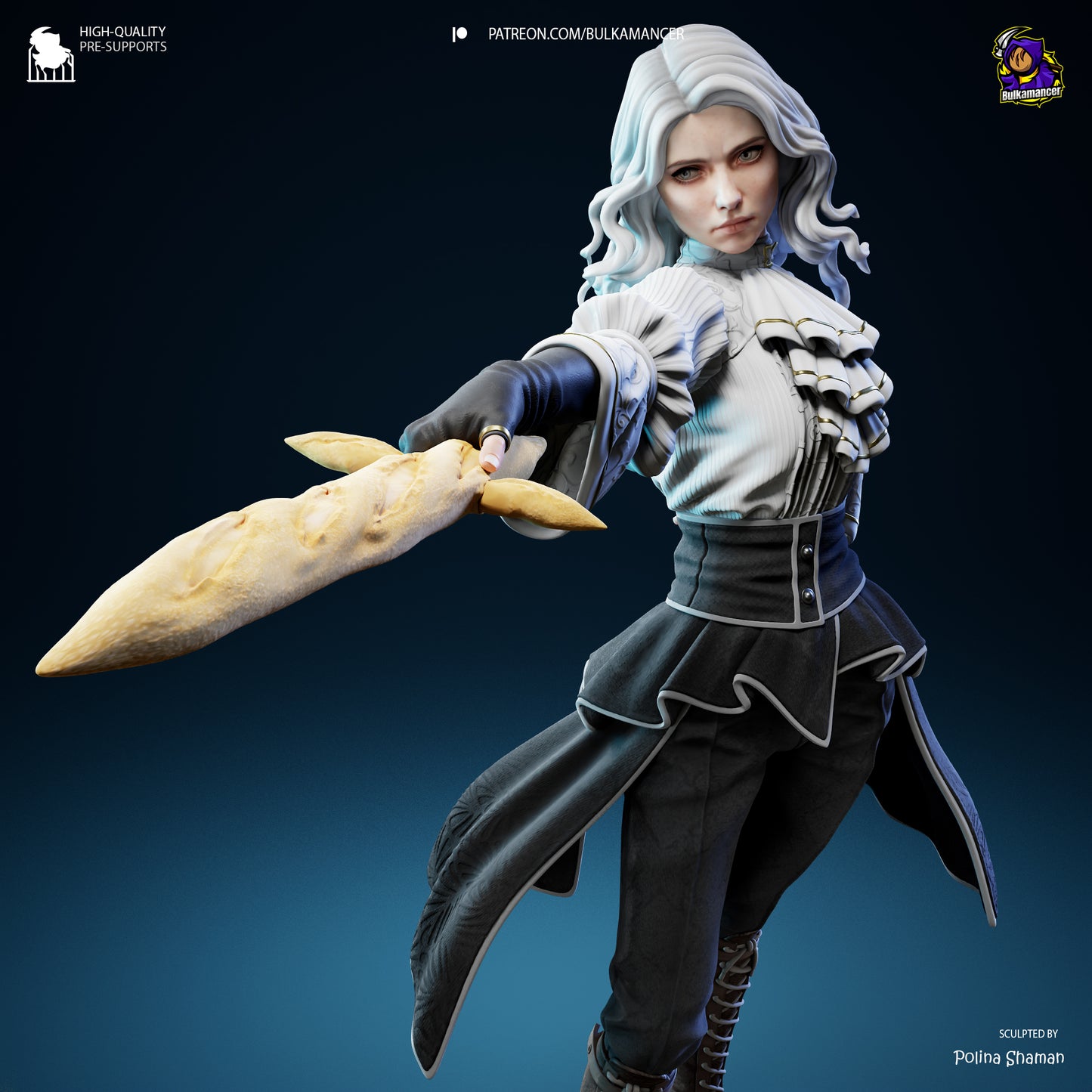 Maelle | 8.5-Inch Resin Model Kit | DIY Expedition 33 Act 3 Survivor