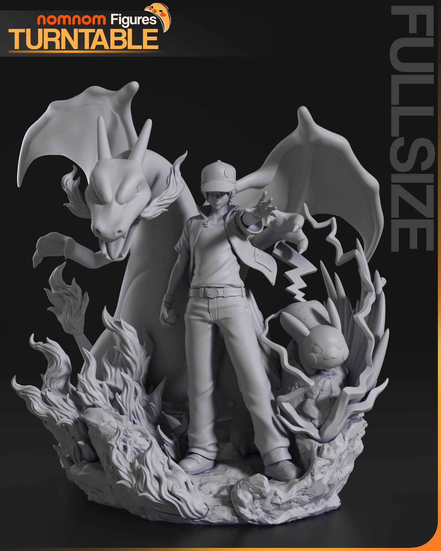 Red | Resin Model or Bust Kit | DIY Pokemon Champion Trainer