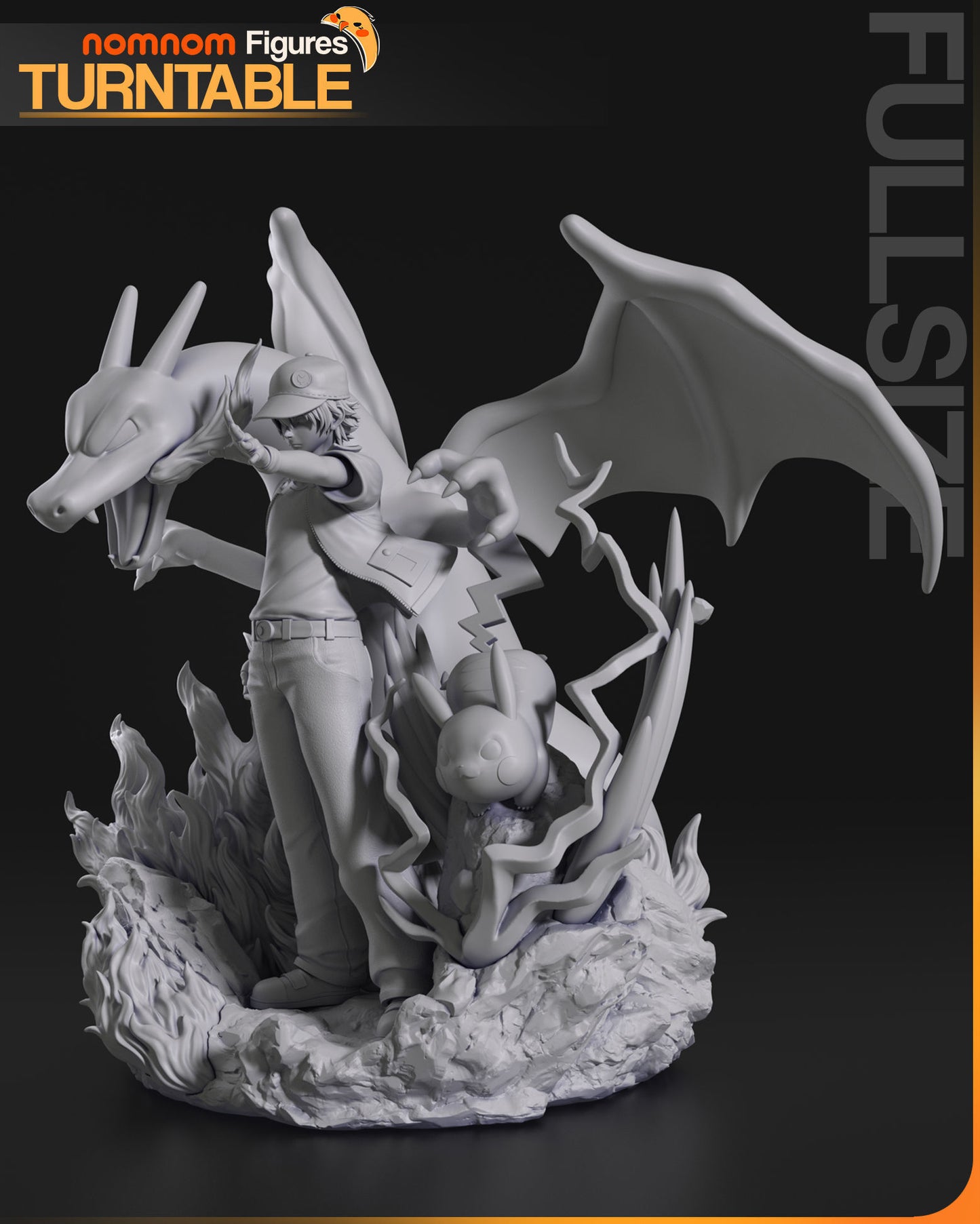 Red | Resin Model or Bust Kit | DIY Pokemon Champion Trainer
