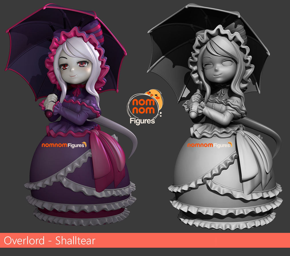 Chibi Shalltear | 3" Resin Model Kit | DIY Overlord Vampire Figure