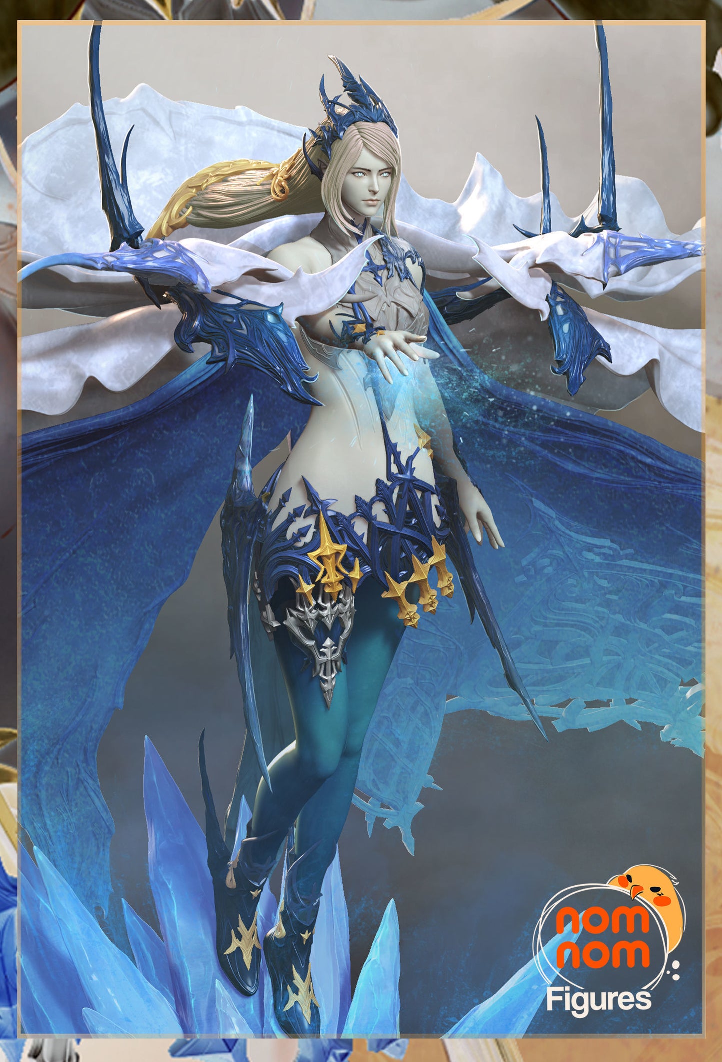 Shiva | Resin Model or Bust Kit | DIY Final Fantasy XVI Ice Elemental