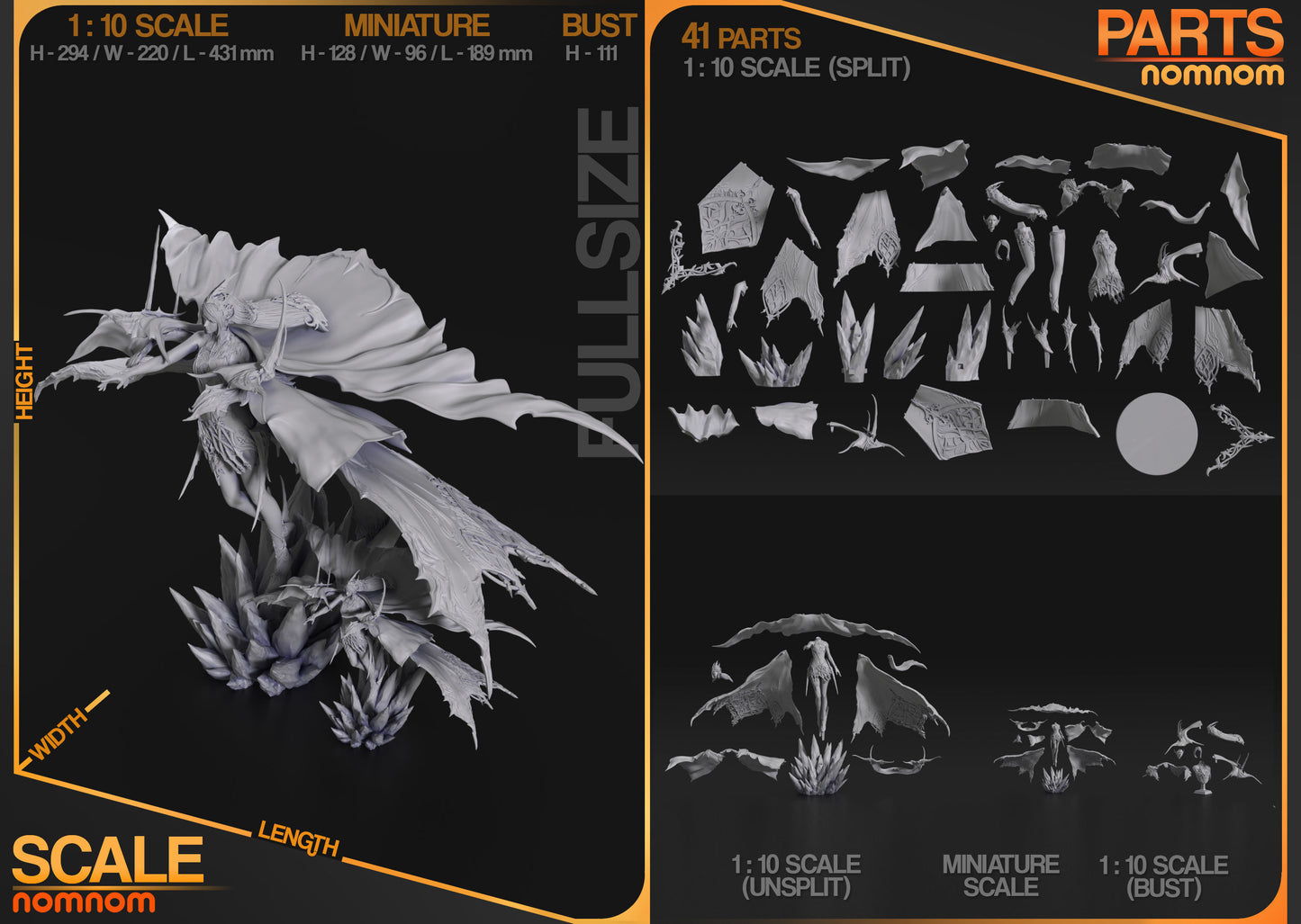 Shiva | Resin Model or Bust Kit | DIY Final Fantasy XVI Ice Elemental