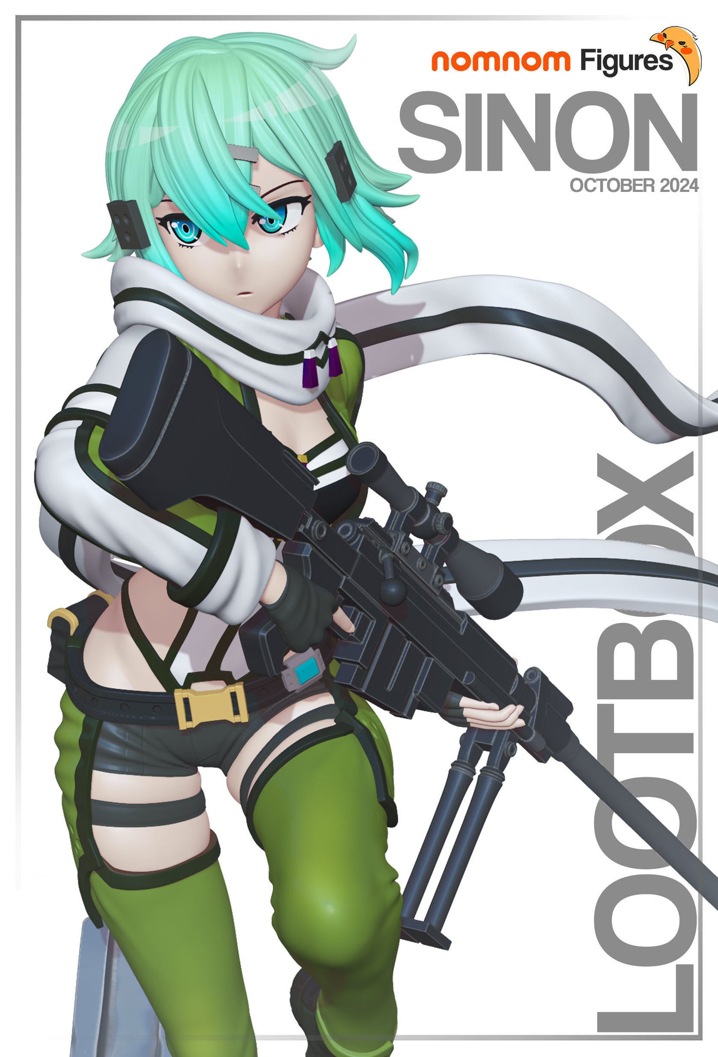 Sinon | 8.5-Inch Resin Model Kit | DIY Sword Art Online Sniper