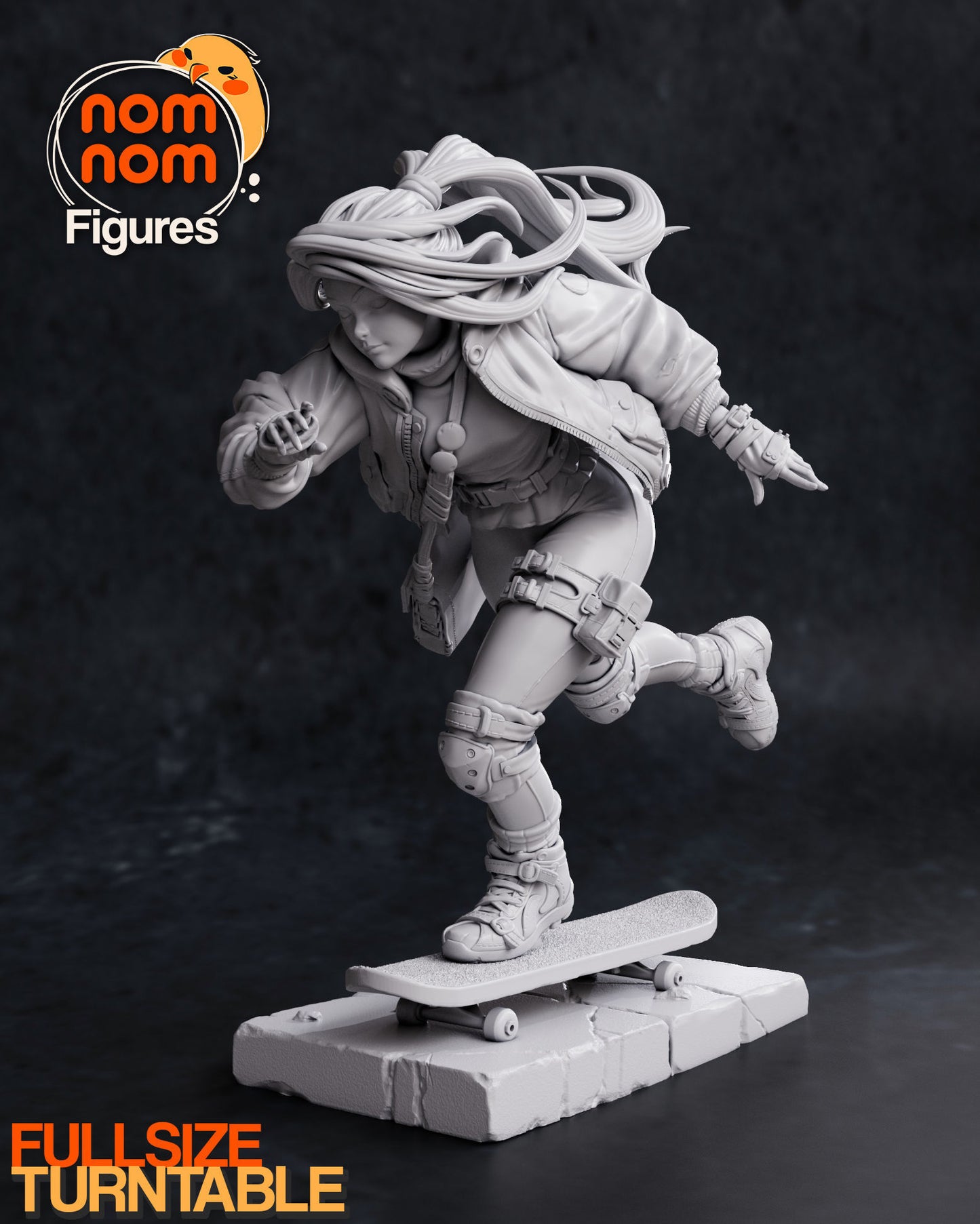 Slink the Skatergirl | 6-Inch Resin Model Kit | DIY Urban Sports Skate Scene
