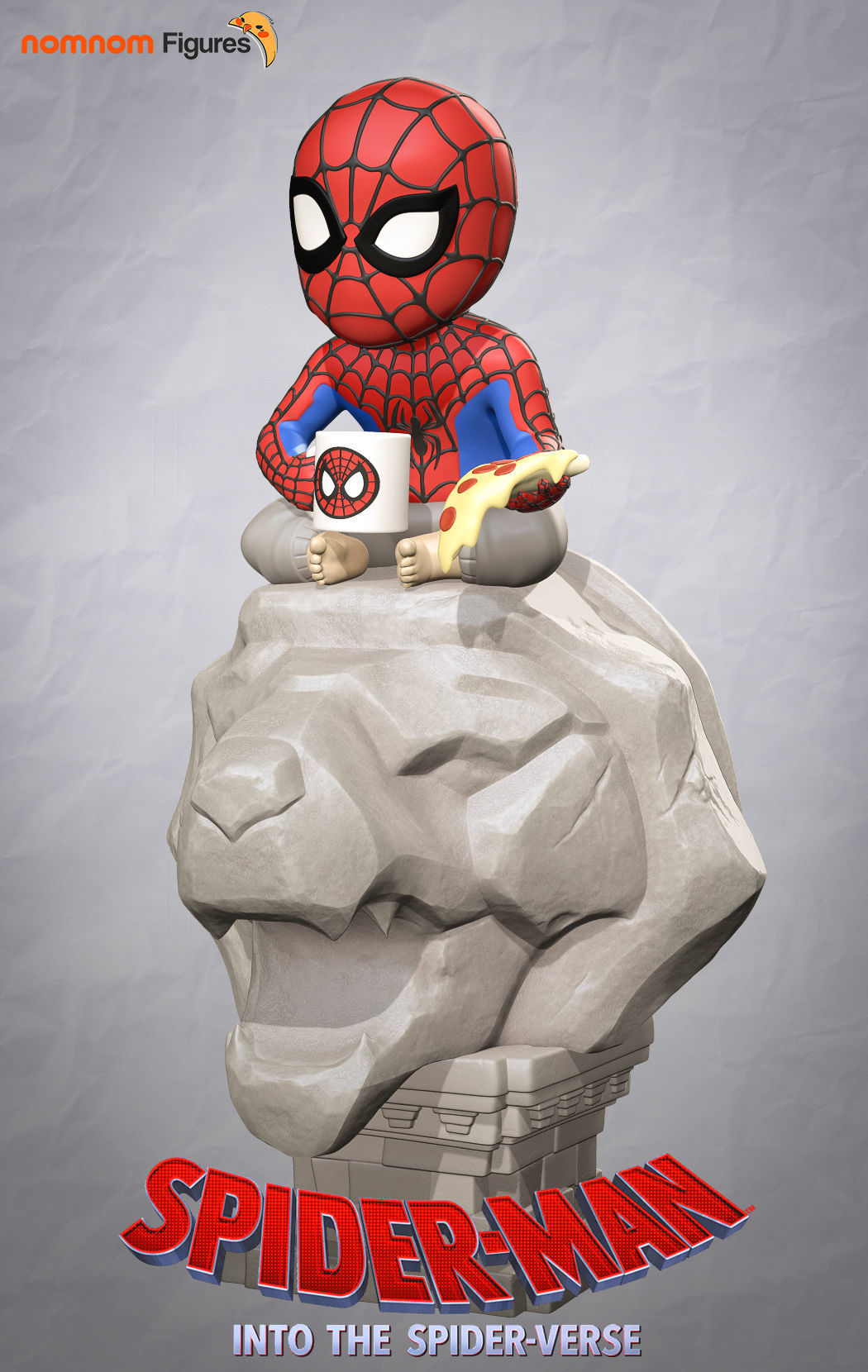Chibi Lazy Spider-Man | 4-Inch Resin Model Kit | DIY Spider-Verse Breaktime Scene