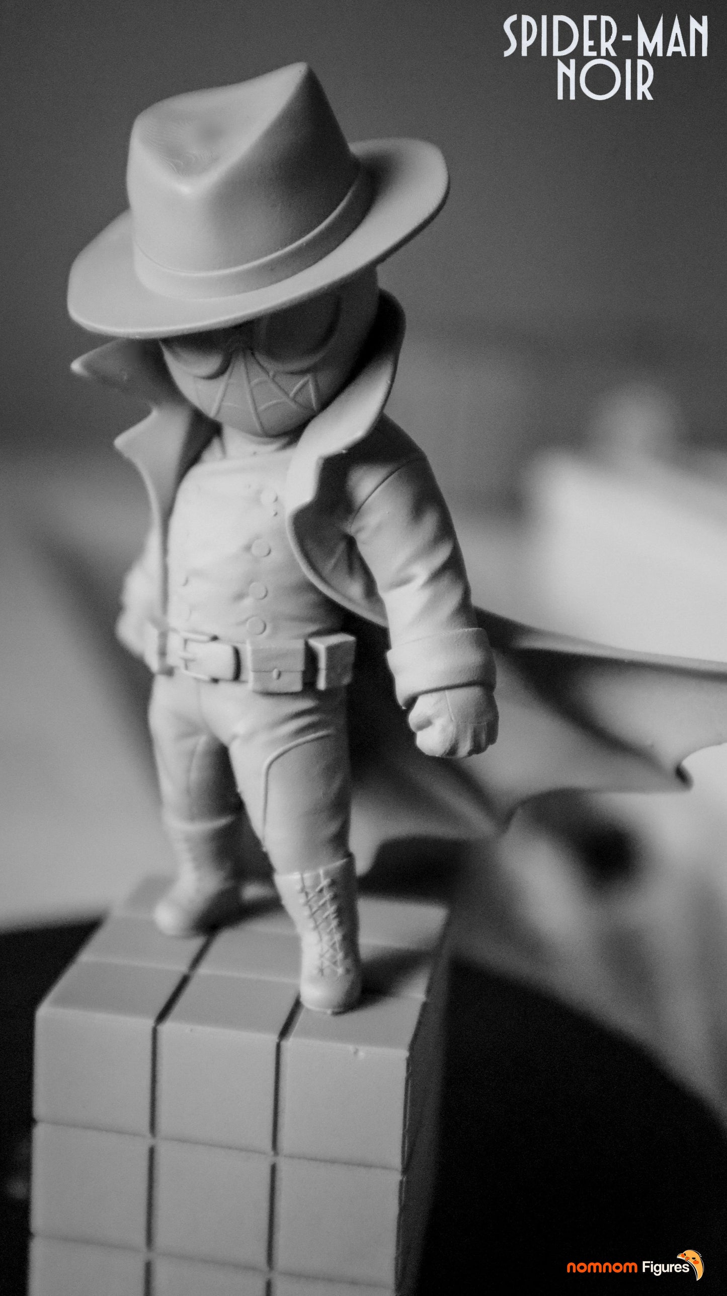 Chibi Spider-Man Noir | 2.5-Inch Resin Model Kit | DIY Spider-Verse
