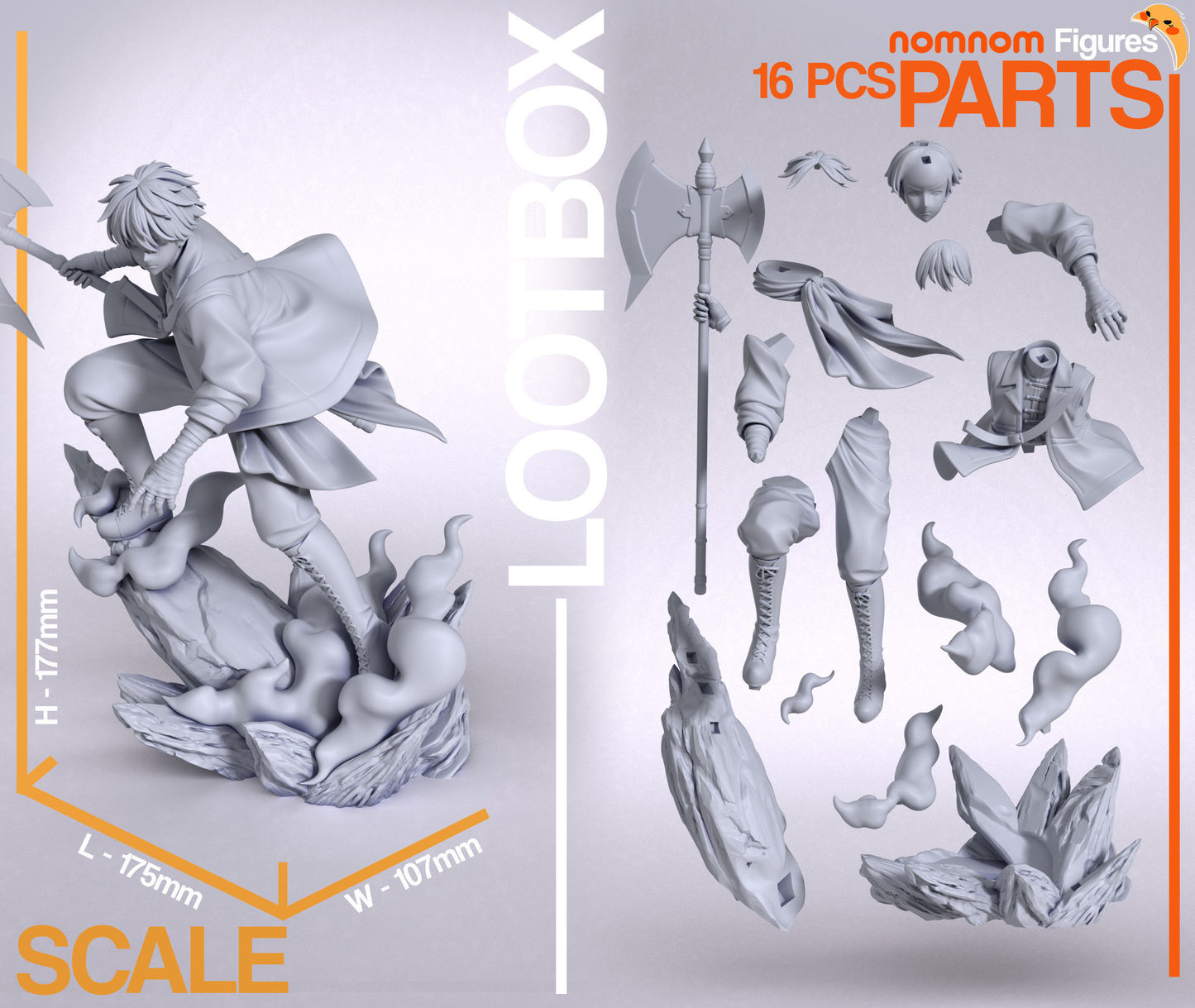 Stark | 7.5-Inch Resin Model Kit | DIY Frieren Beyond Journey's End Warrior