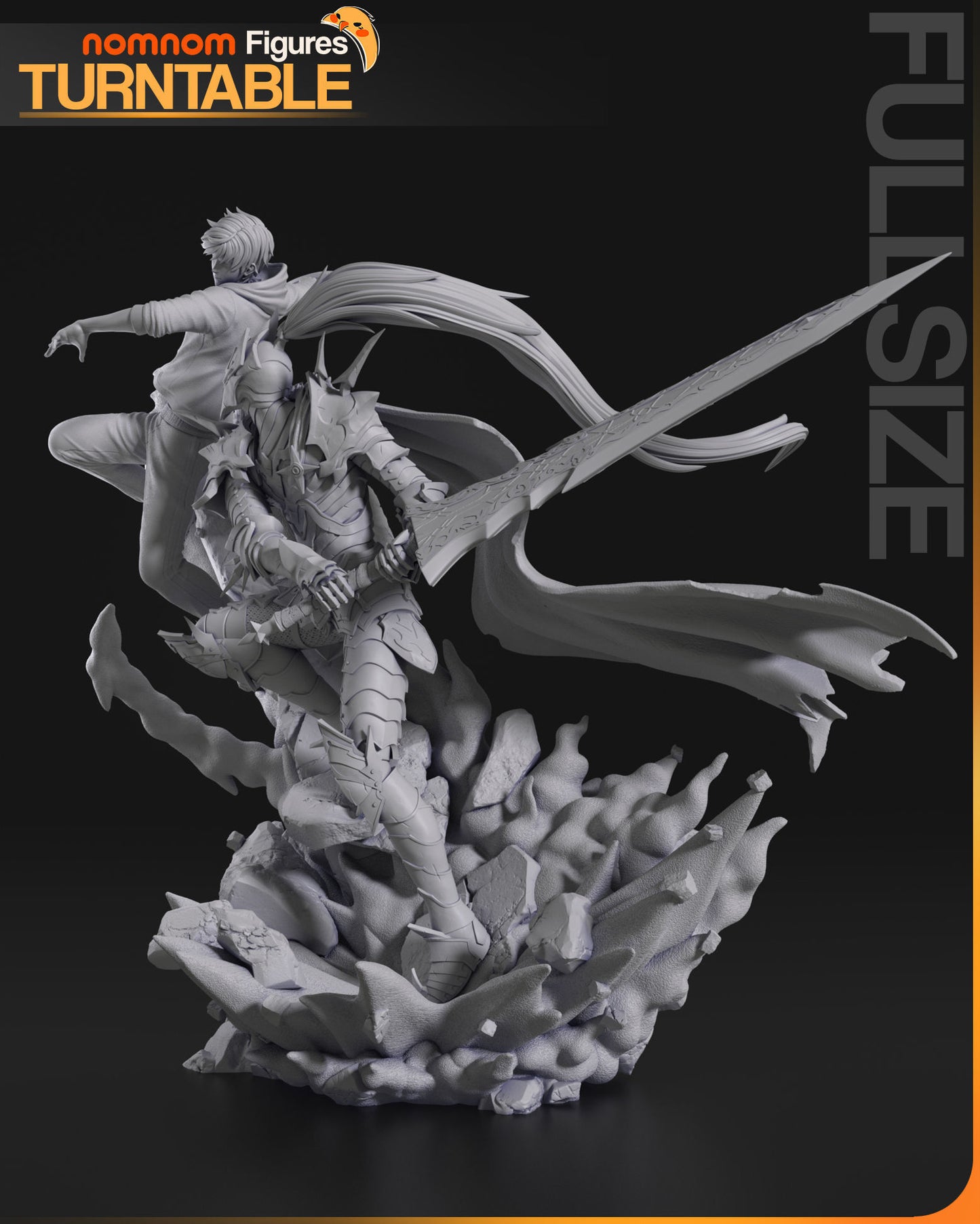 Sung Jin Woo & Beru | Resin Model or Bust Kit | DIY Solo Leveling Shadow Monarch and Elite Soldier