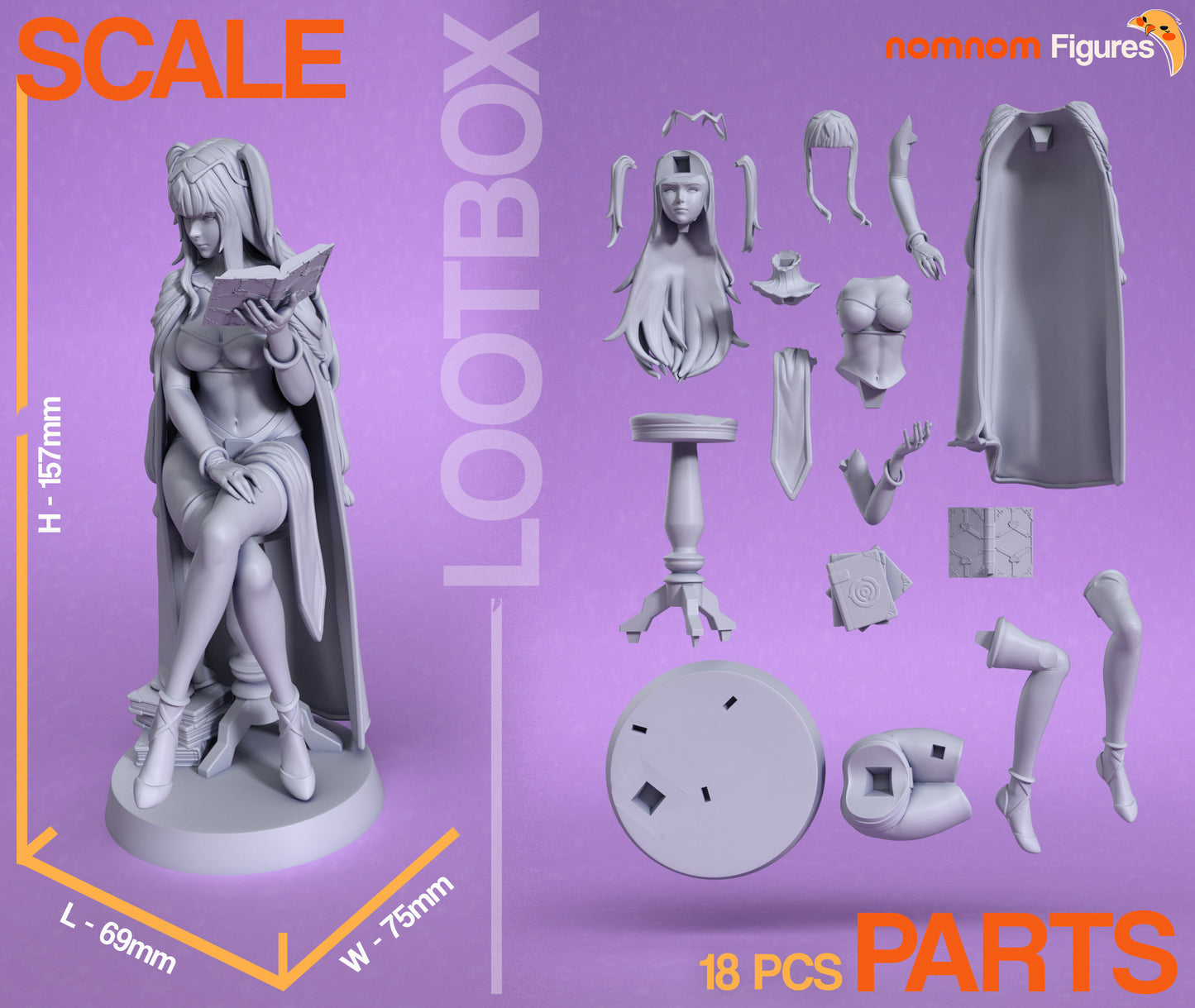 Tharja | 6-Inch Resin Model Kit | DIY Fire Emblem Dark Mage