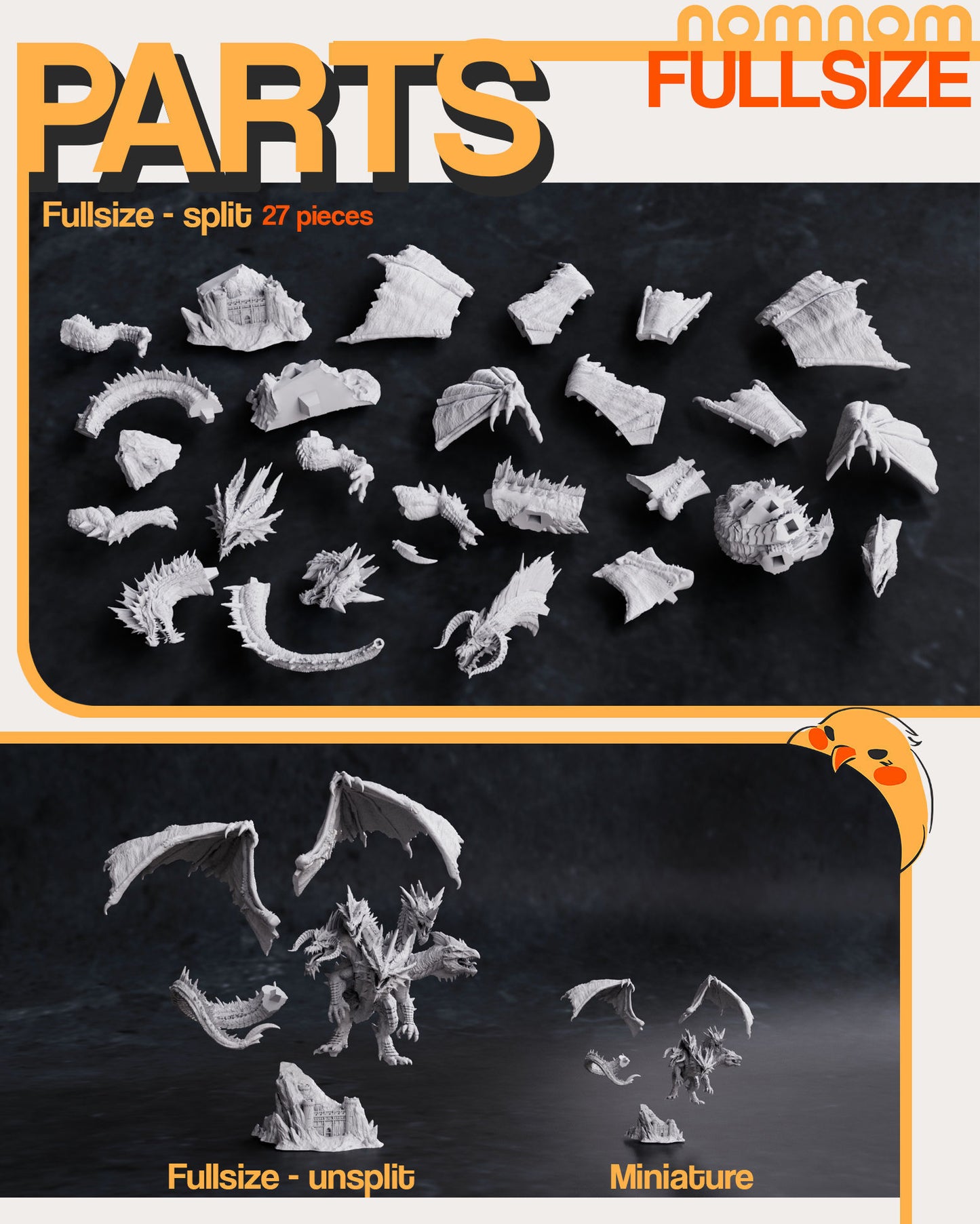 Tiamat | 9.5-Inch Resin Model Kit | DIY Dungeons & Dragons Dragon Goddess