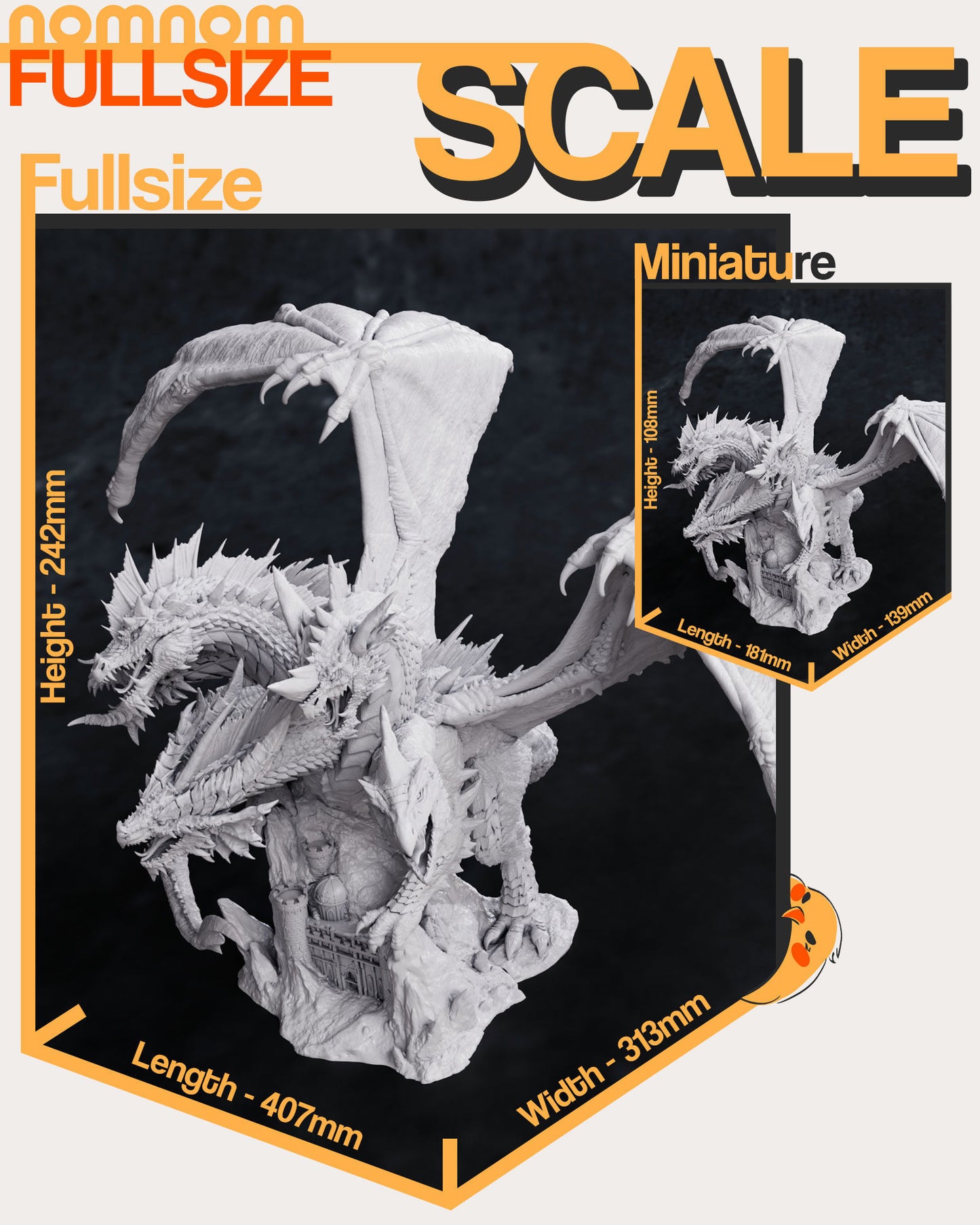 Tiamat | 9.5-Inch Resin Model Kit | DIY Dungeons & Dragons Dragon Goddess
