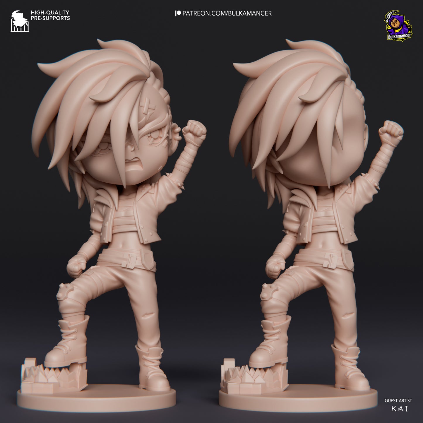Chibi Vi | 4-Inch Resin Model Kit | DIY League of Legends Arcane Enforcer