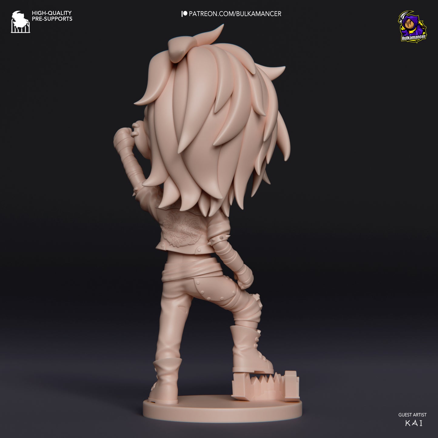 Chibi Vi | 4-Inch Resin Model Kit | DIY League of Legends Arcane Enforcer