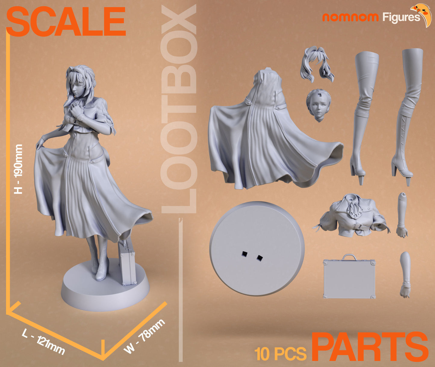 Violet Evergarden | 7.5-Inch Resin Model Kit | DIY Violet Evergarden Auto Memories Doll