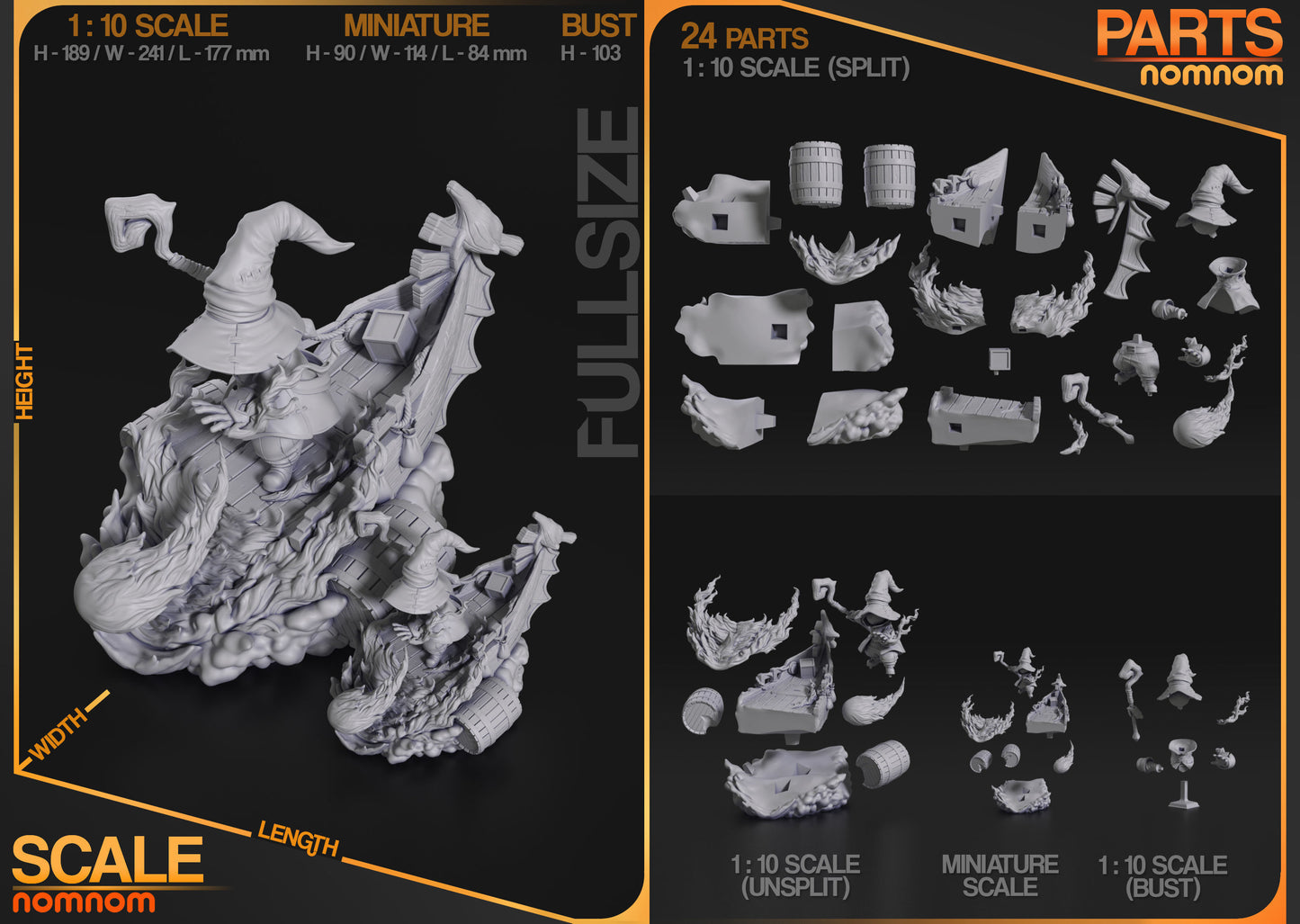 Vivi Ornitier | Resin Model or Bust Kit | DIY Final Fantasy IX Black Mage