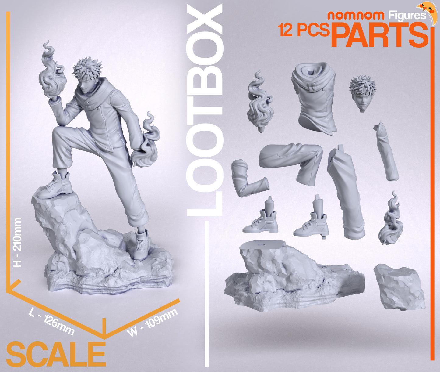 Yuji Itadori | 8-Inch Resin Model Kit | DIY Jujutsu Kaisen Sorcerer
